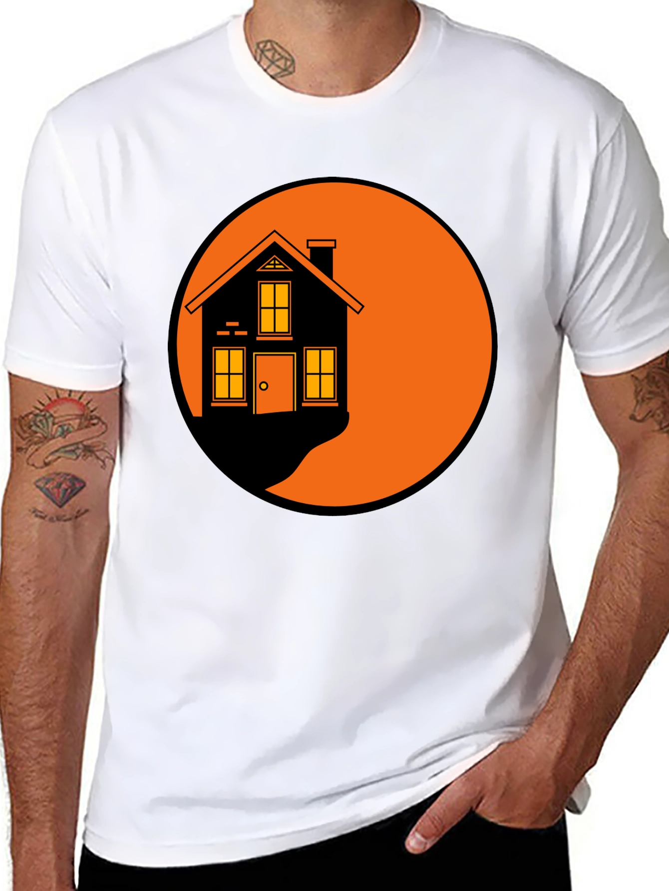 Retro House Graphic T-Shirt - Soft Cotton Tee