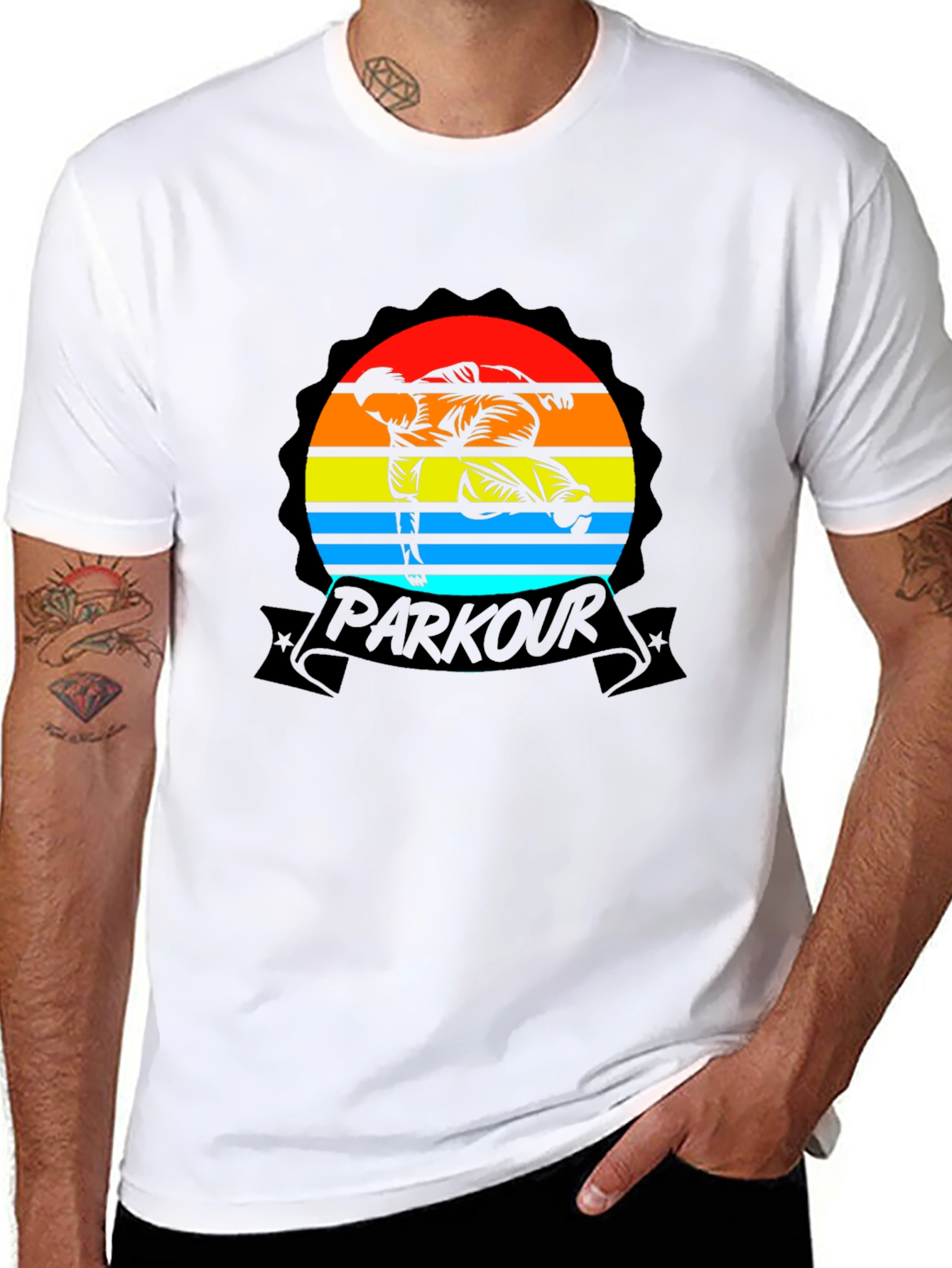 Parkour Sunset Graphic Tee - Urban Style Shirt