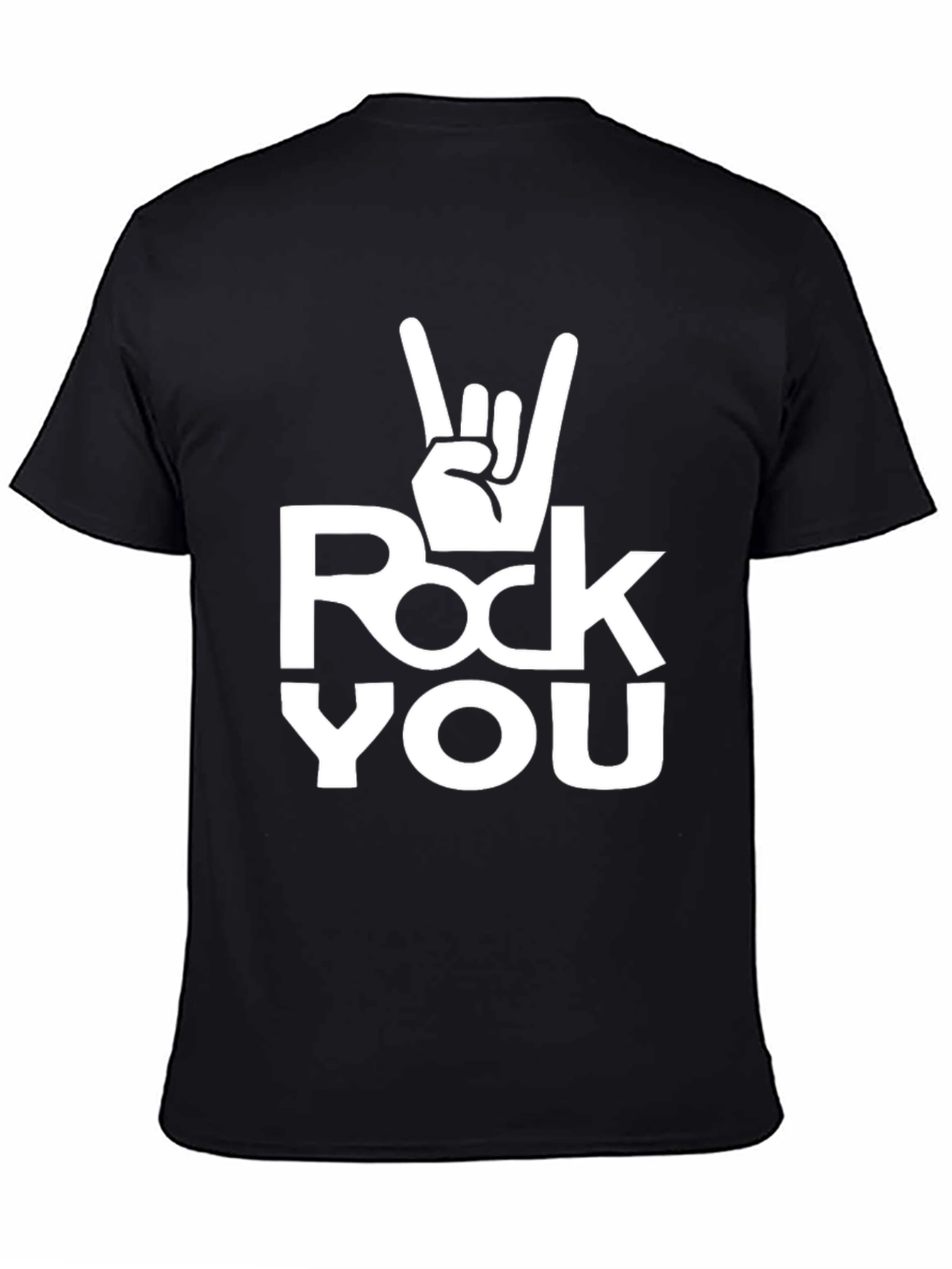 Rock You Black Graphic T-Shirt