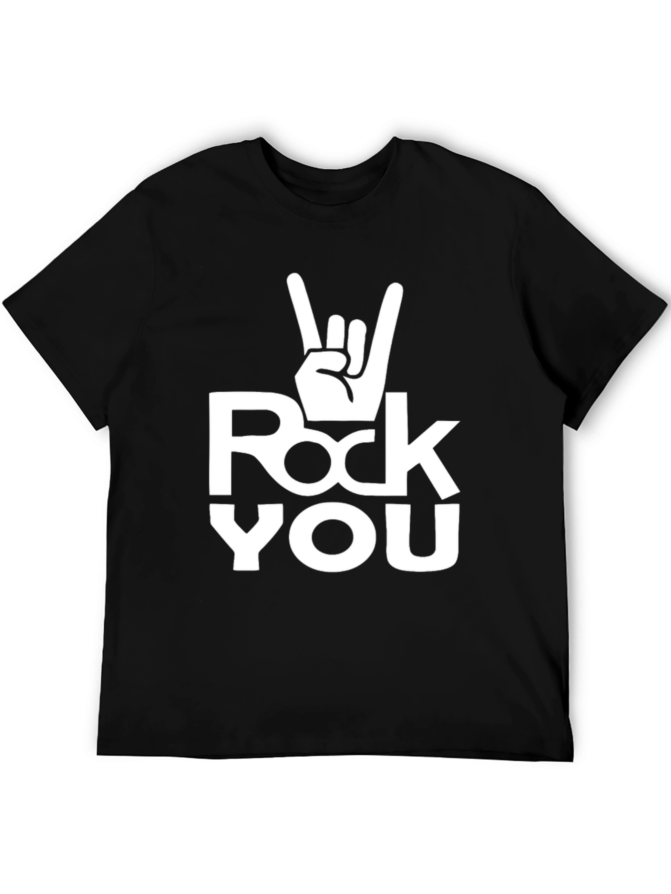 Rock You Black Graphic T-Shirt