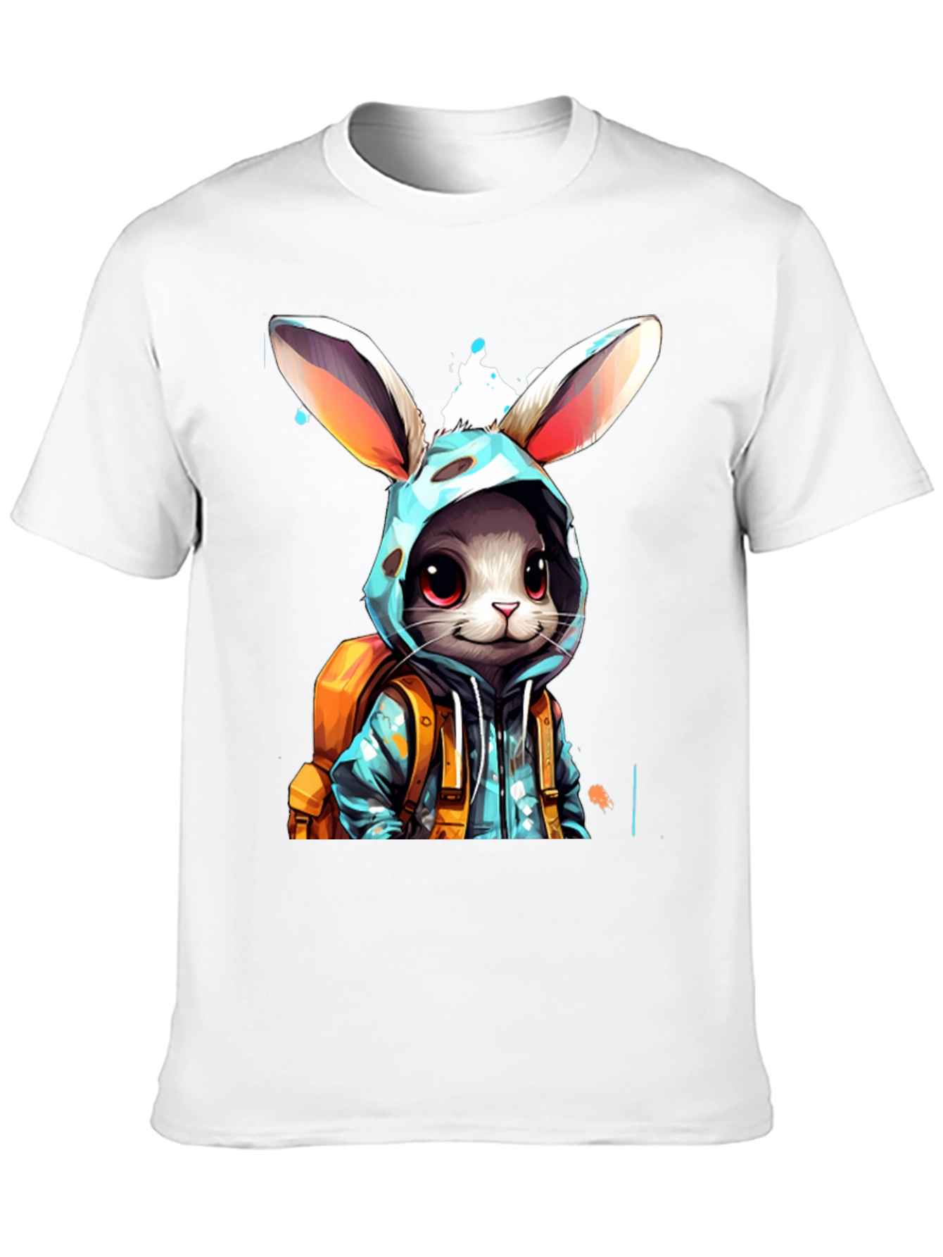 Bunny Backpack Black T-Shirt