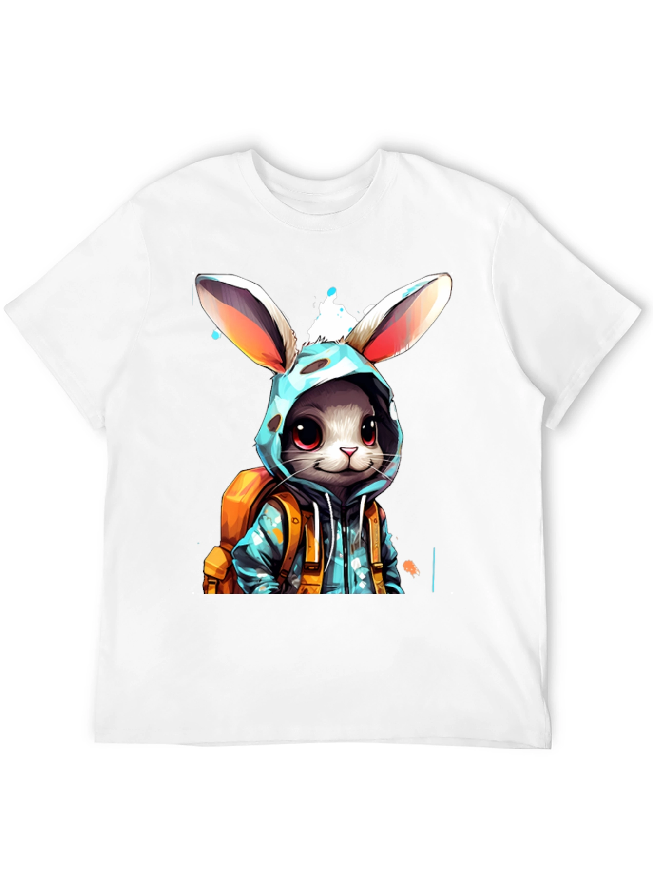 Bunny Backpack Black T-Shirt