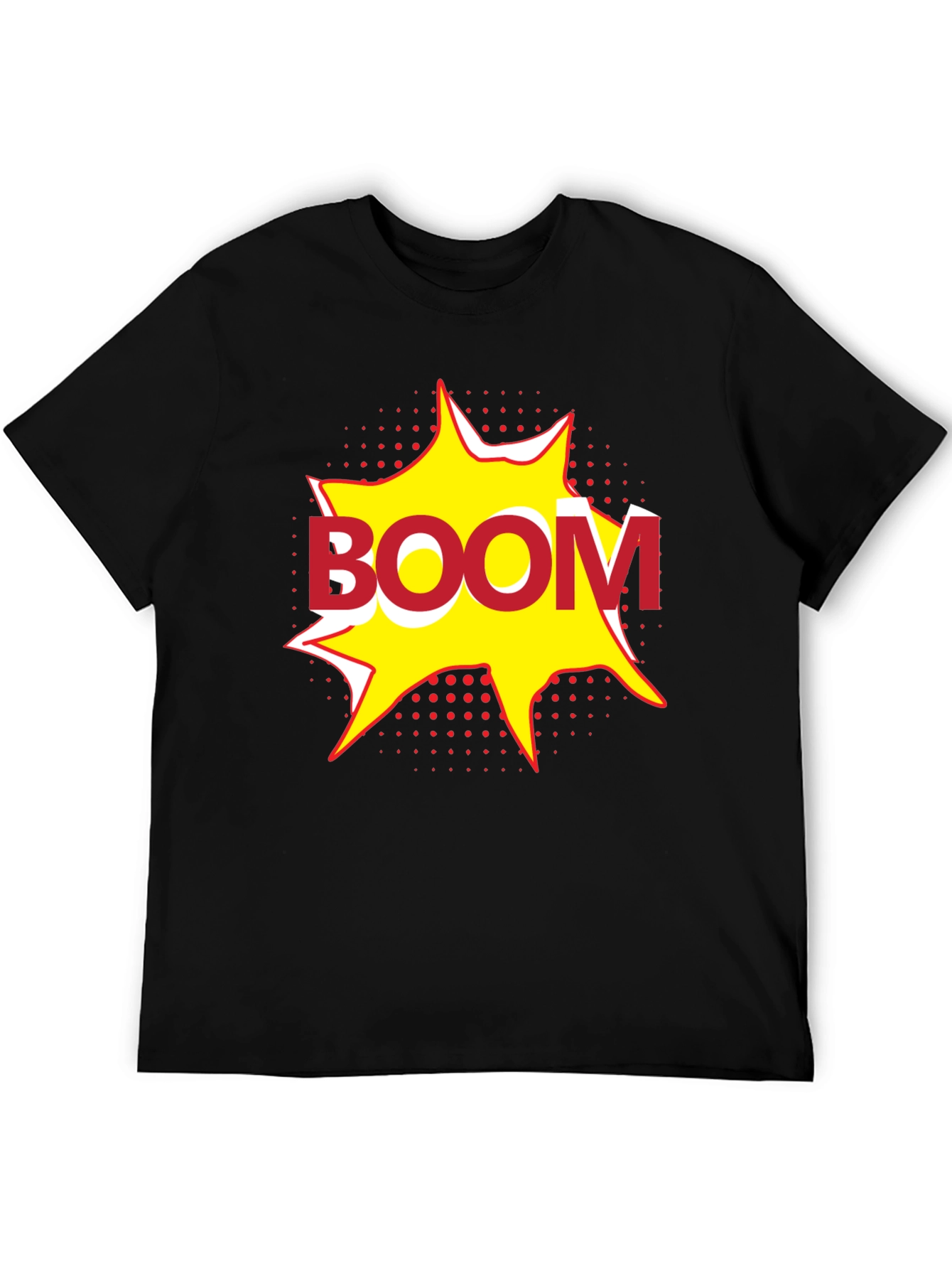 Boom Graphic Print Black T-Shirt