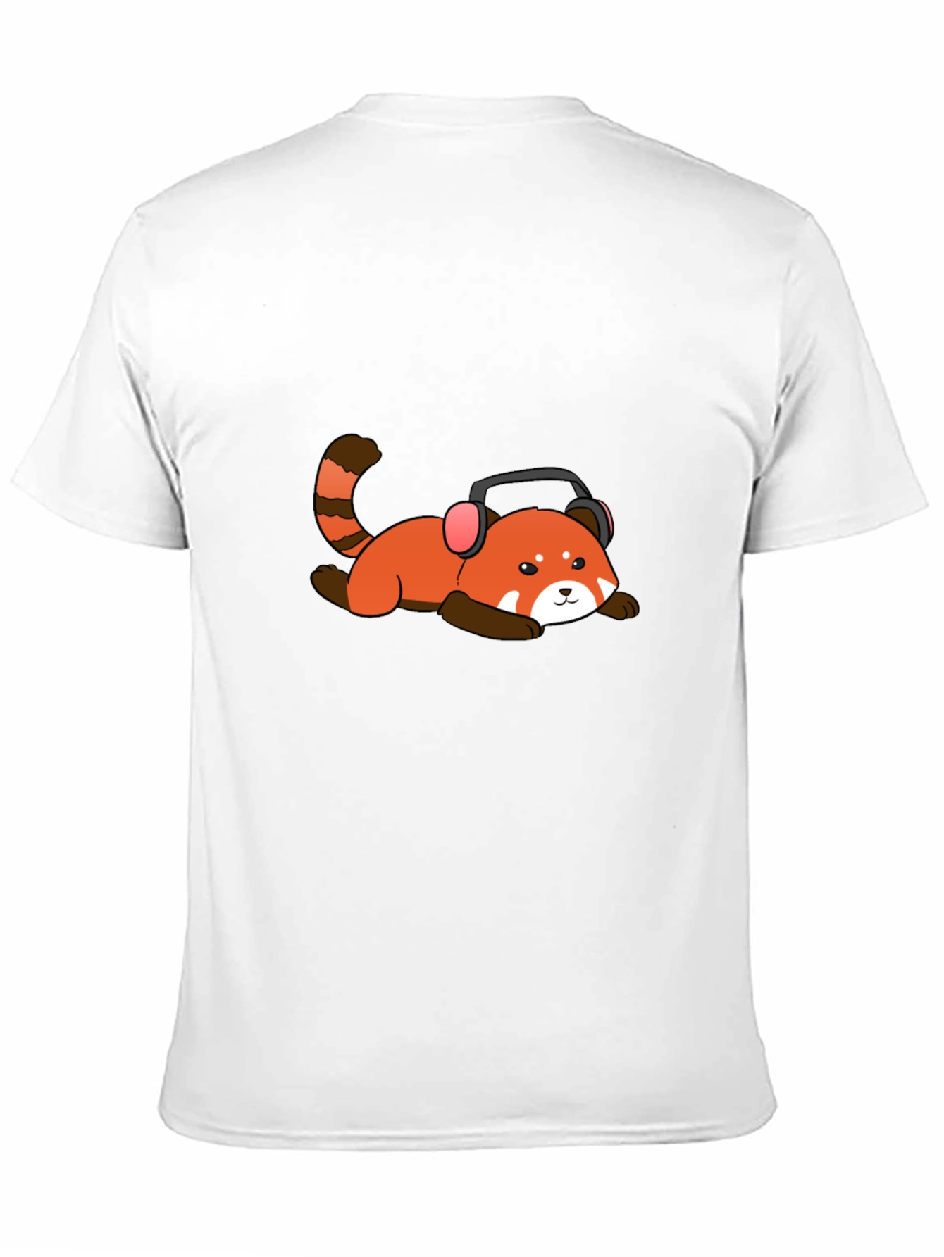 Red Panda Headphone T-Shirt - Cool Graphic Tee