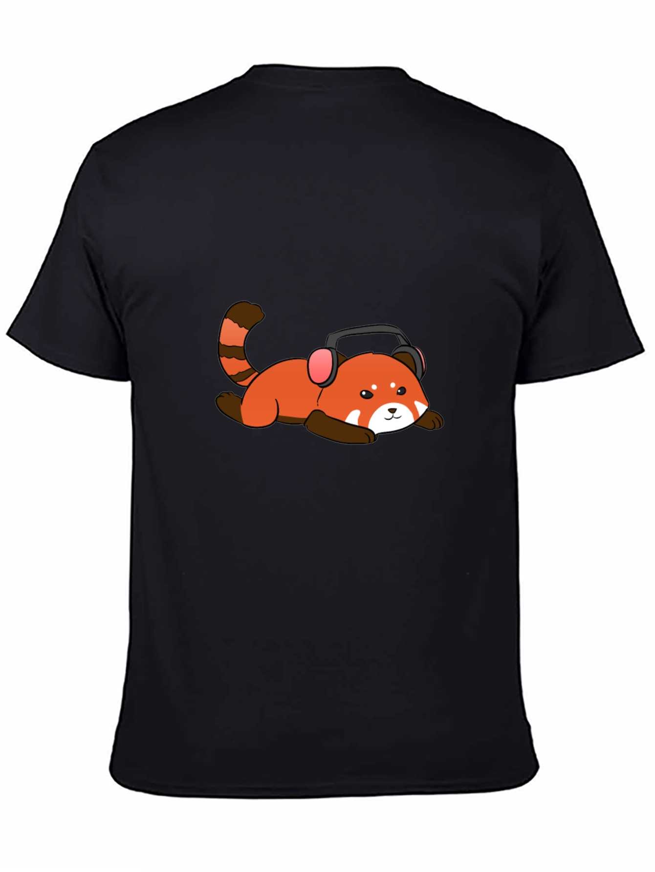 Red Panda Headphone T-Shirt - Cool Graphic Tee