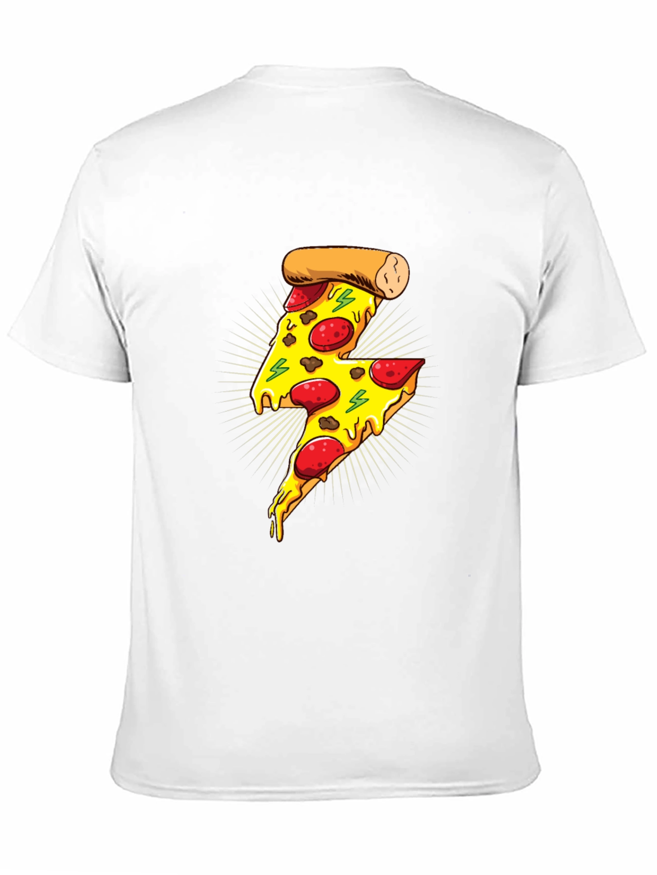 Pizza Lightning Bolt Graphic T-Shirt - Unisex