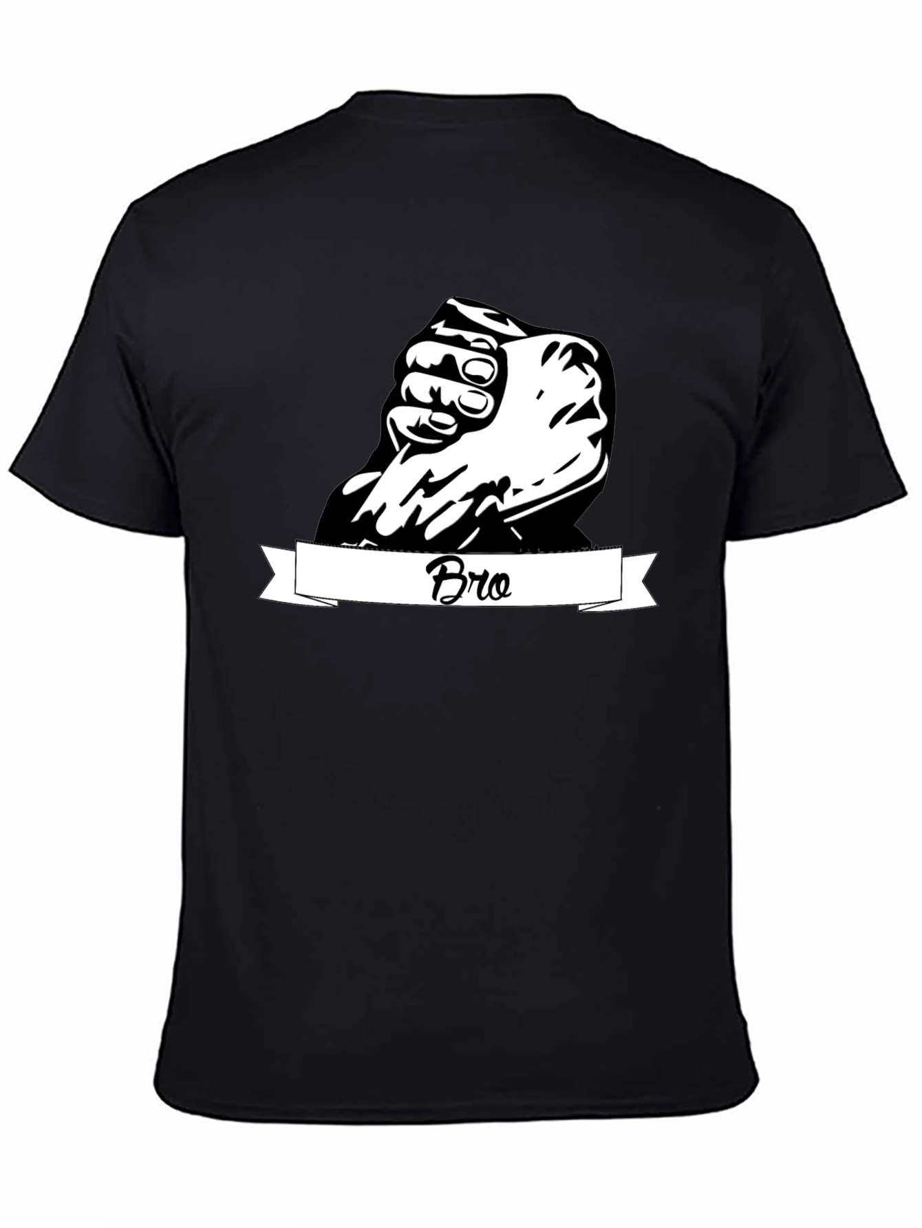 Bro Fist Bump Graphic Tee - Black
