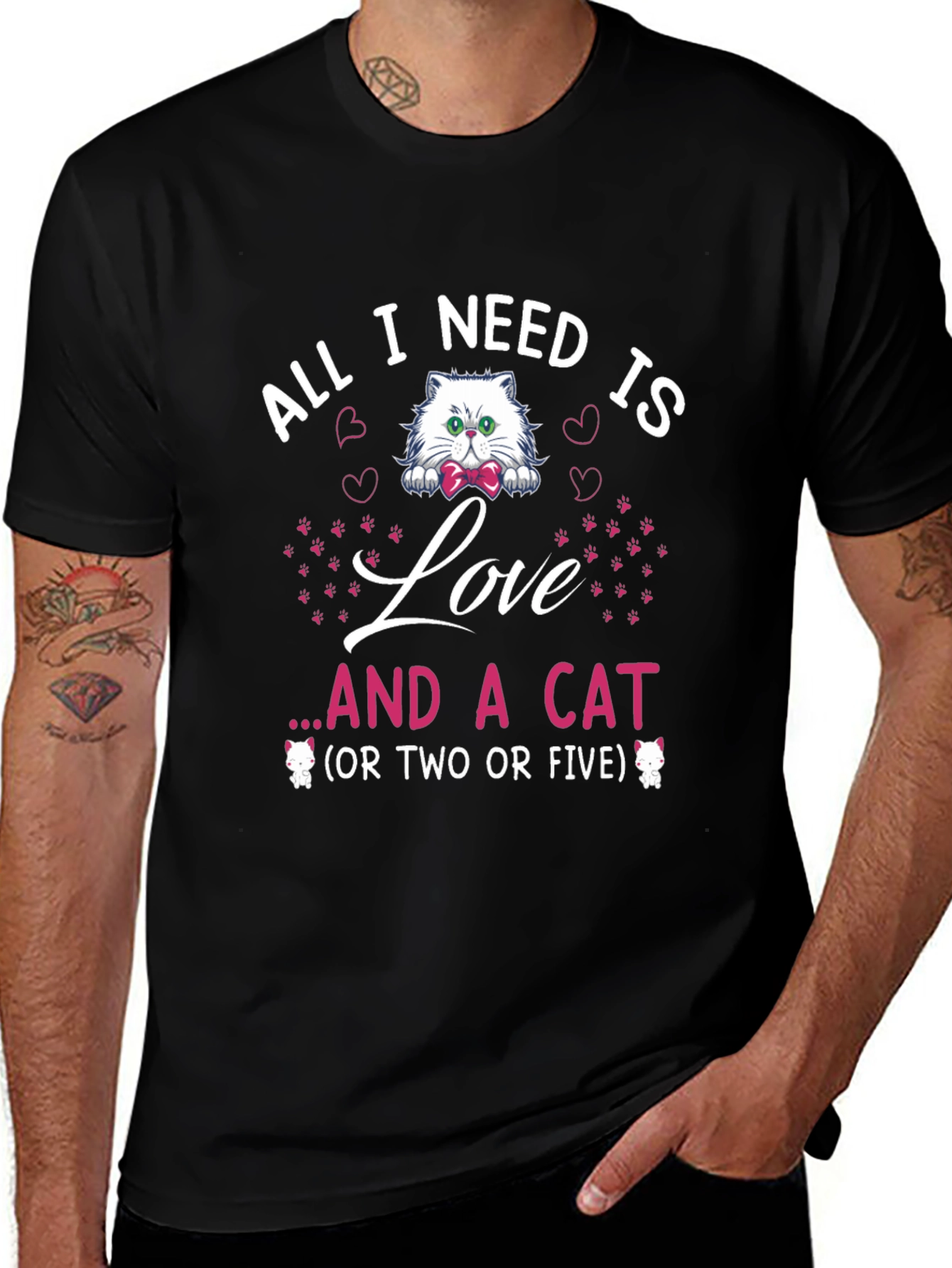 All I Need Is Love and a Cat T-Shirt