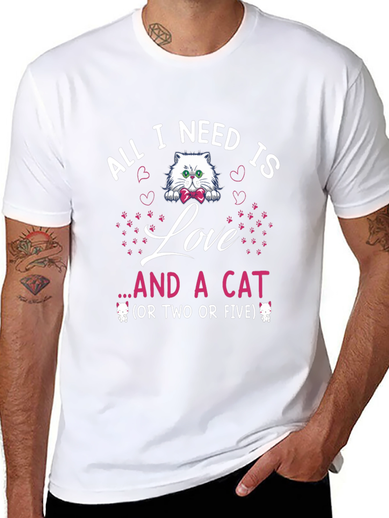 All I Need Is Love and a Cat T-Shirt