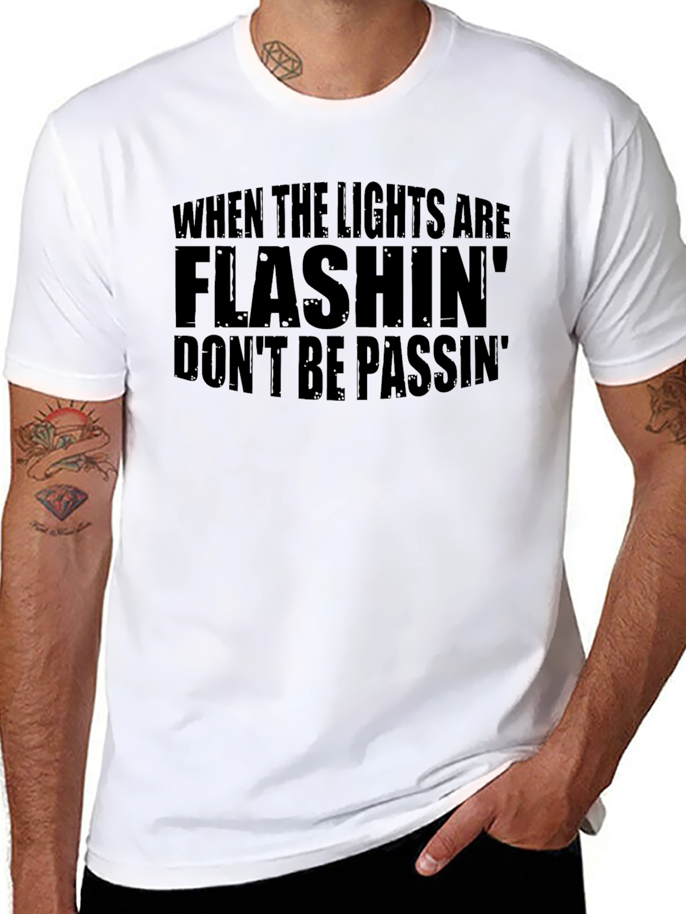 Flashing Lights T-Shirt - Dont Be Passin Tee