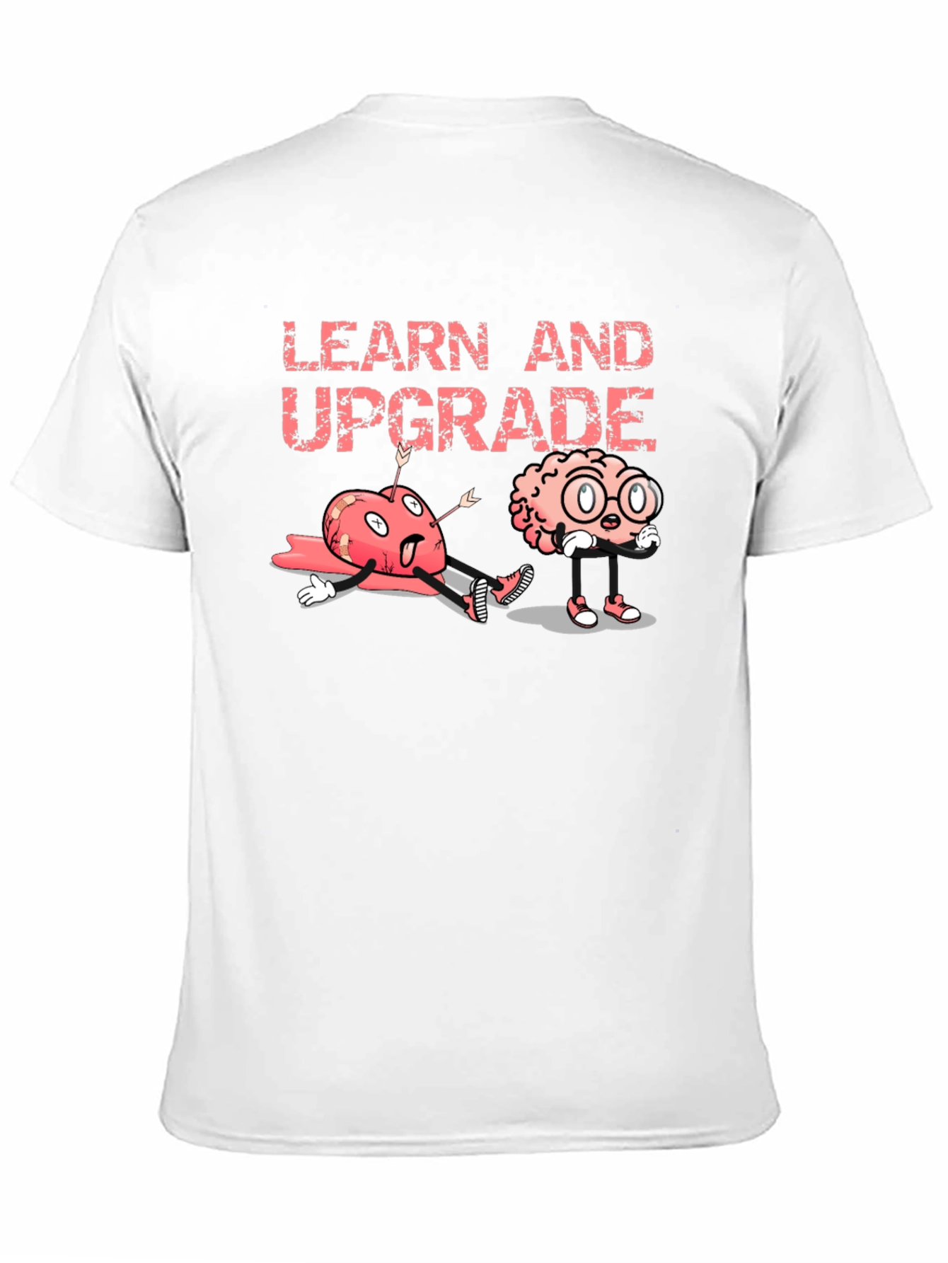 Learn and Upgrade Graphic Tee - Black Cotton T-Shirt