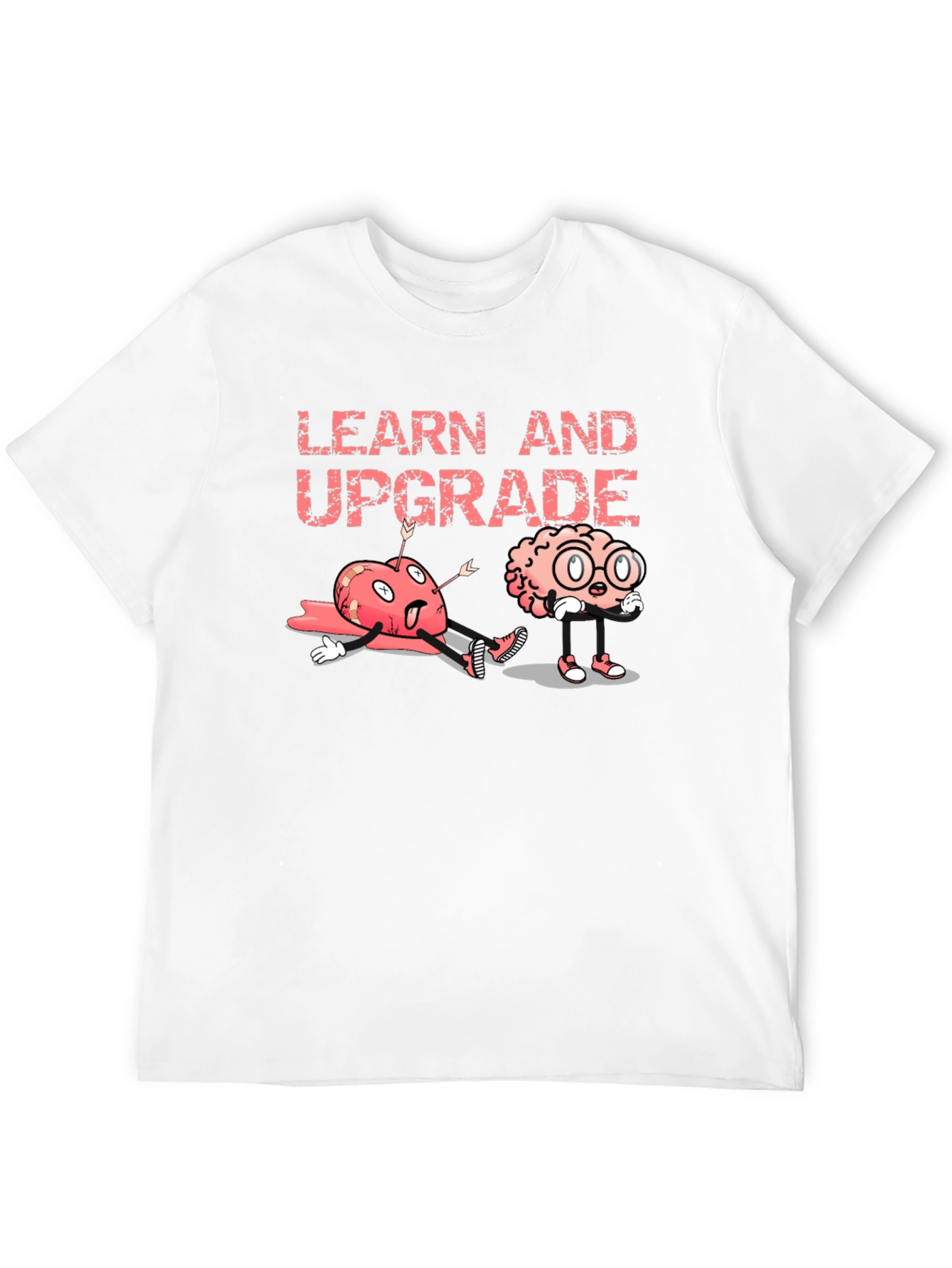 Learn and Upgrade Graphic Tee - Black Cotton T-Shirt