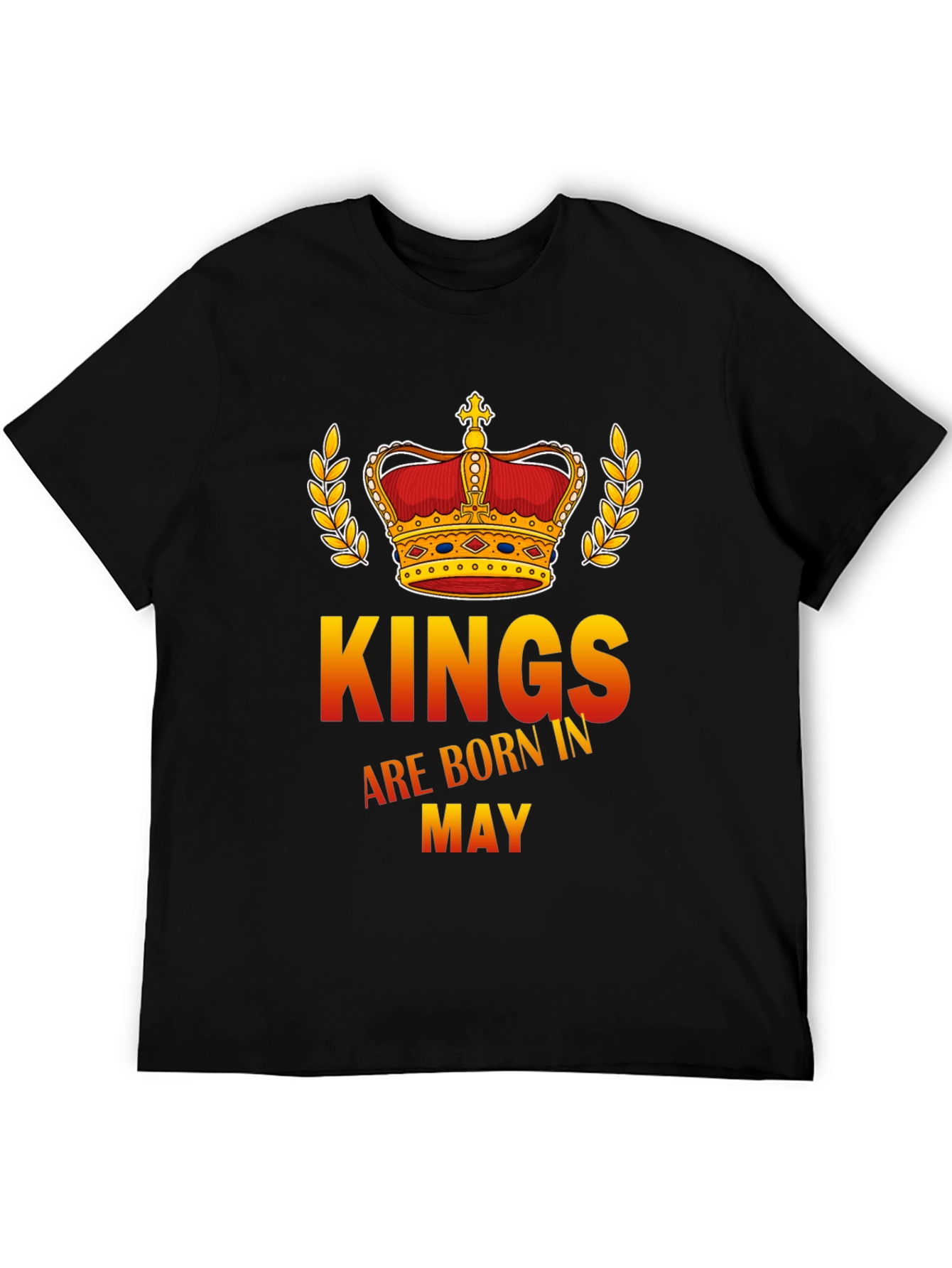 Kings Born in May Black T-Shirt