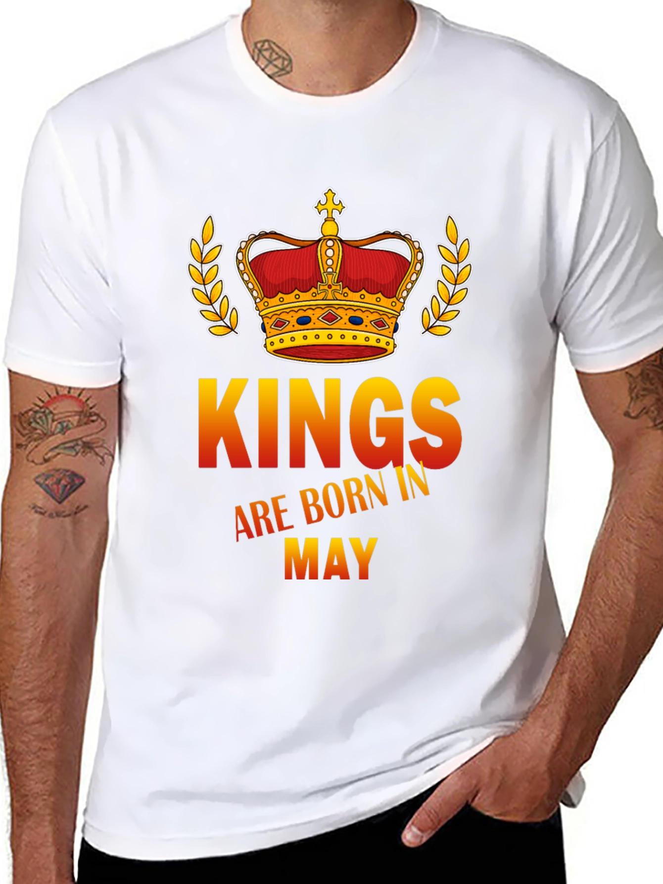 Kings Born in May Black T-Shirt