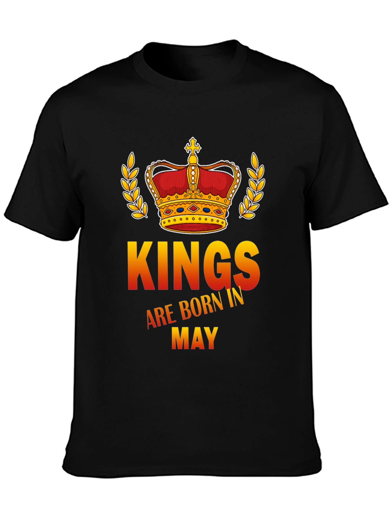 Kings Born in May Black T-Shirt
