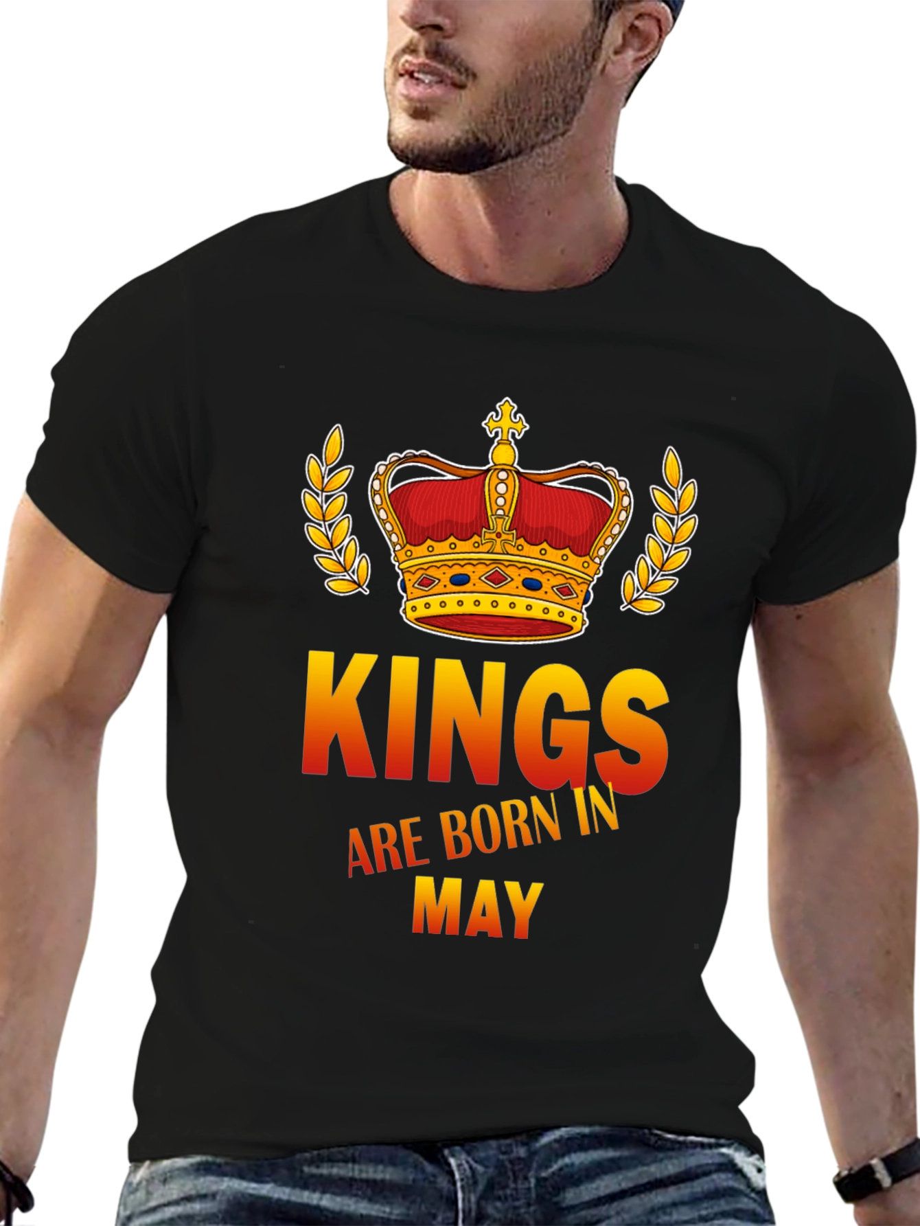 Kings Born in May Black T-Shirt