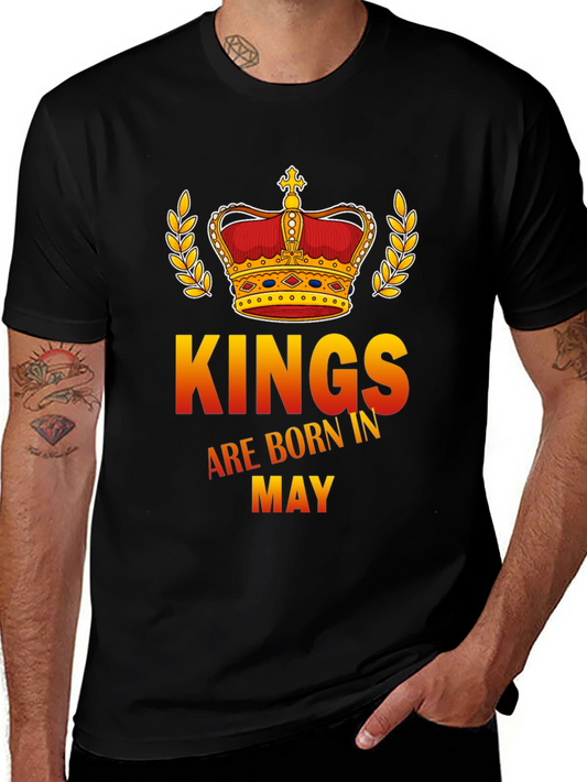 Kings Born in May Black T-Shirt