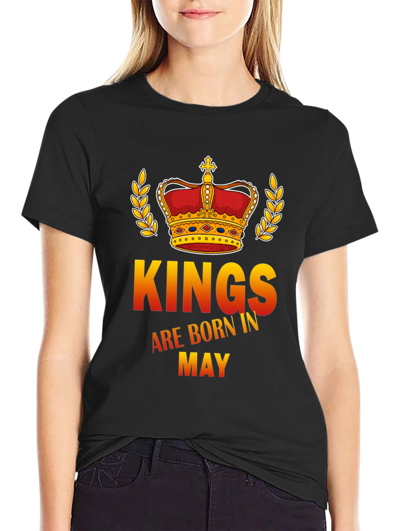 Kings Born in May Black T-Shirt