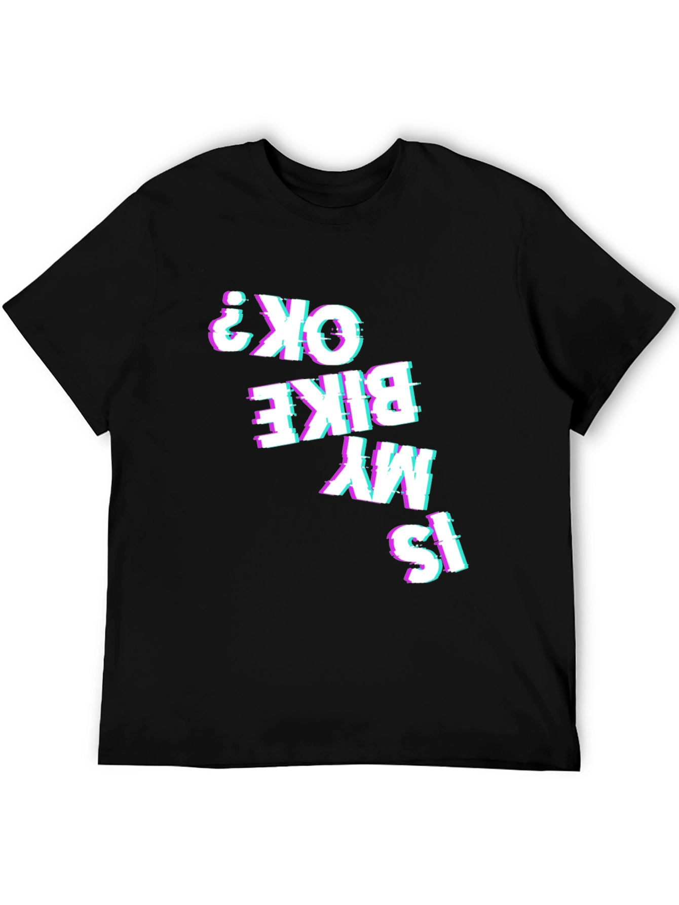Is My Bike OK? Glitch Tee - Black