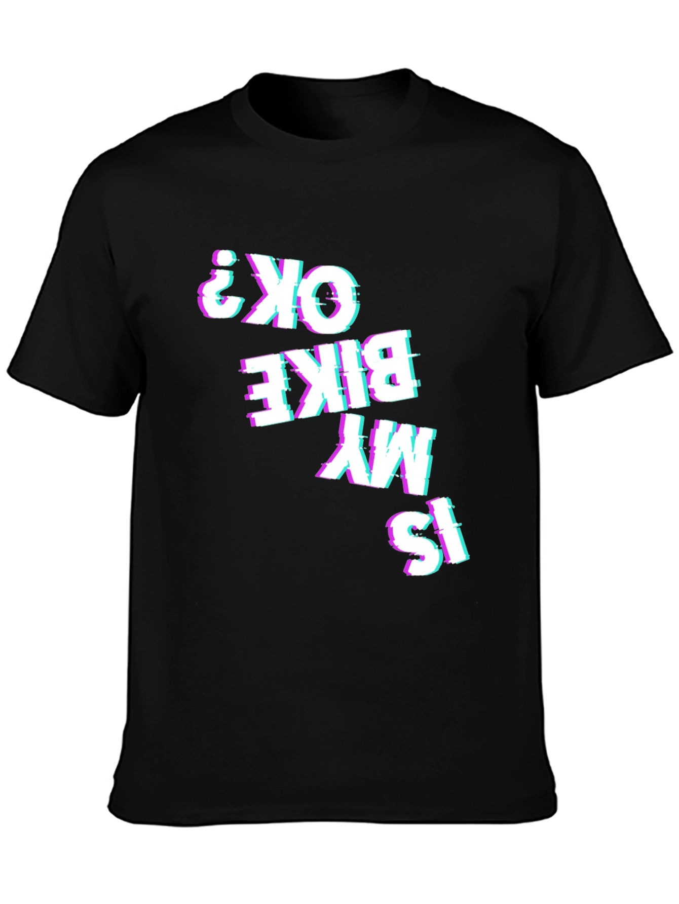 Is My Bike OK? Glitch Tee - Black