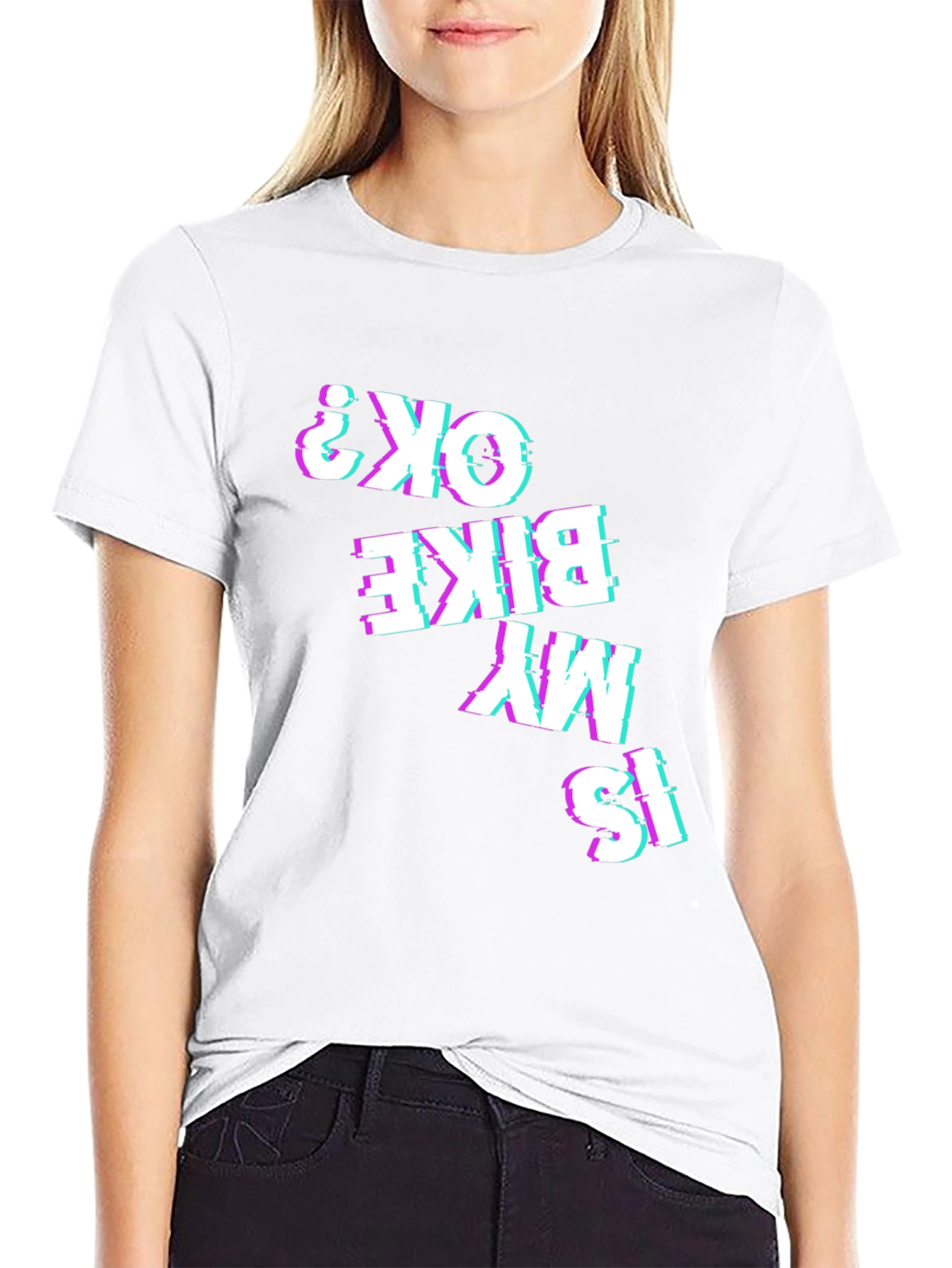 Is My Bike OK? Glitch Tee - Black