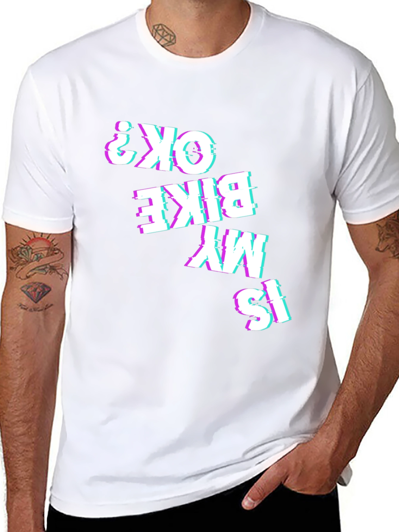 Is My Bike OK? Glitch Tee - Black