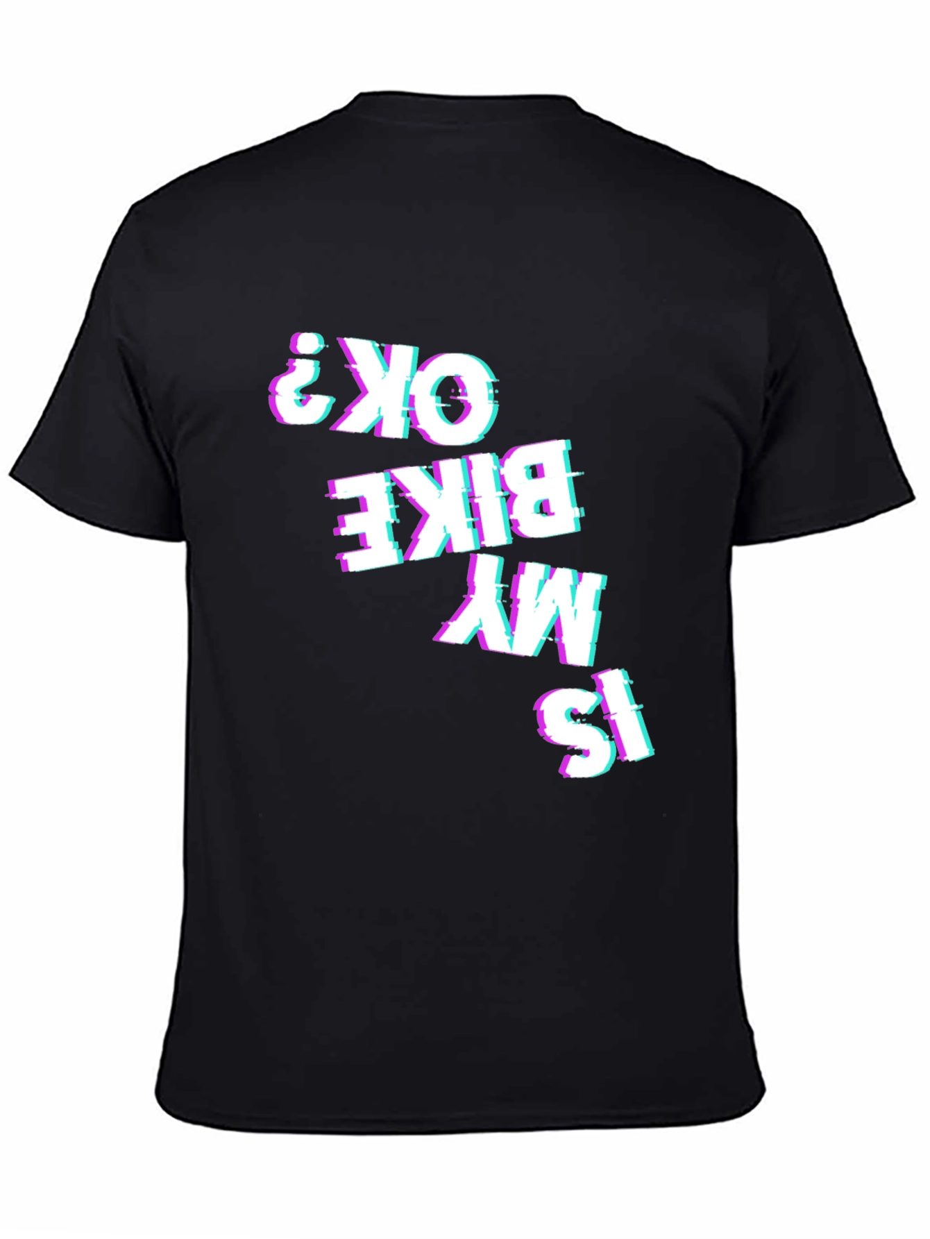 Is My Bike OK? Glitch Tee - Black