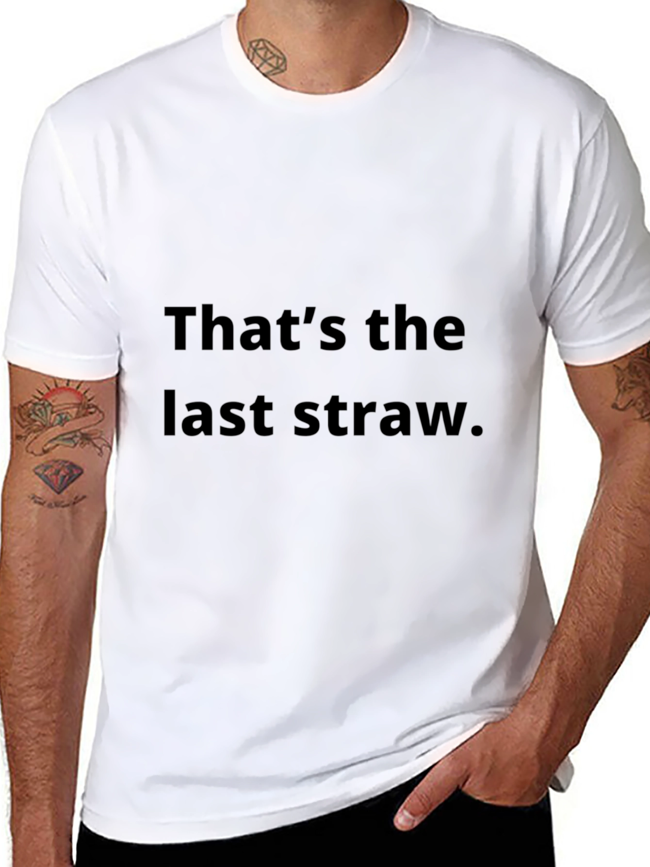 Thats the Last Straw Black Graphic Tee