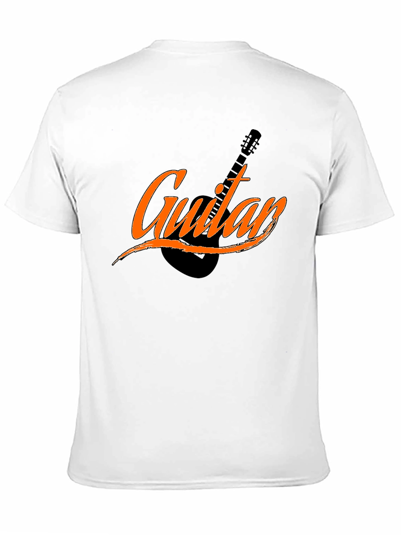 Guitar Graphic Tee - Black Cotton Shirt