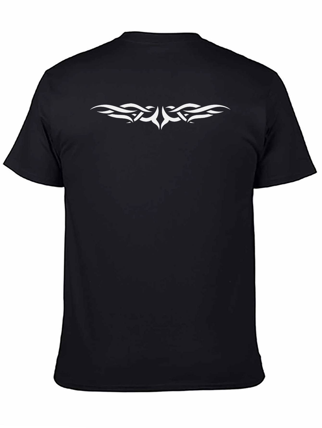 Tribal Design Black T-Shirt - Casual Fashion
