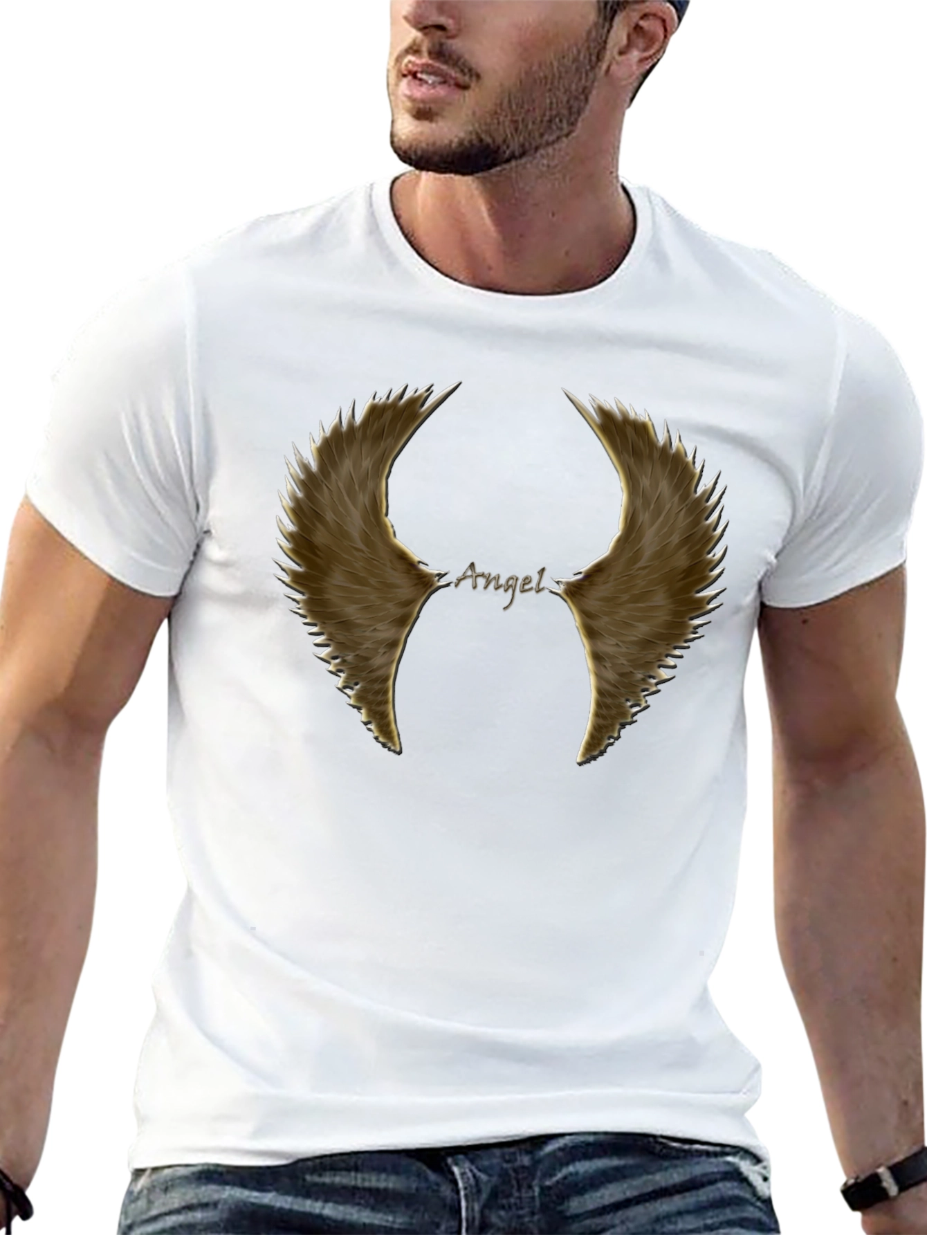 Angel Wings Graphic Black T-Shirt