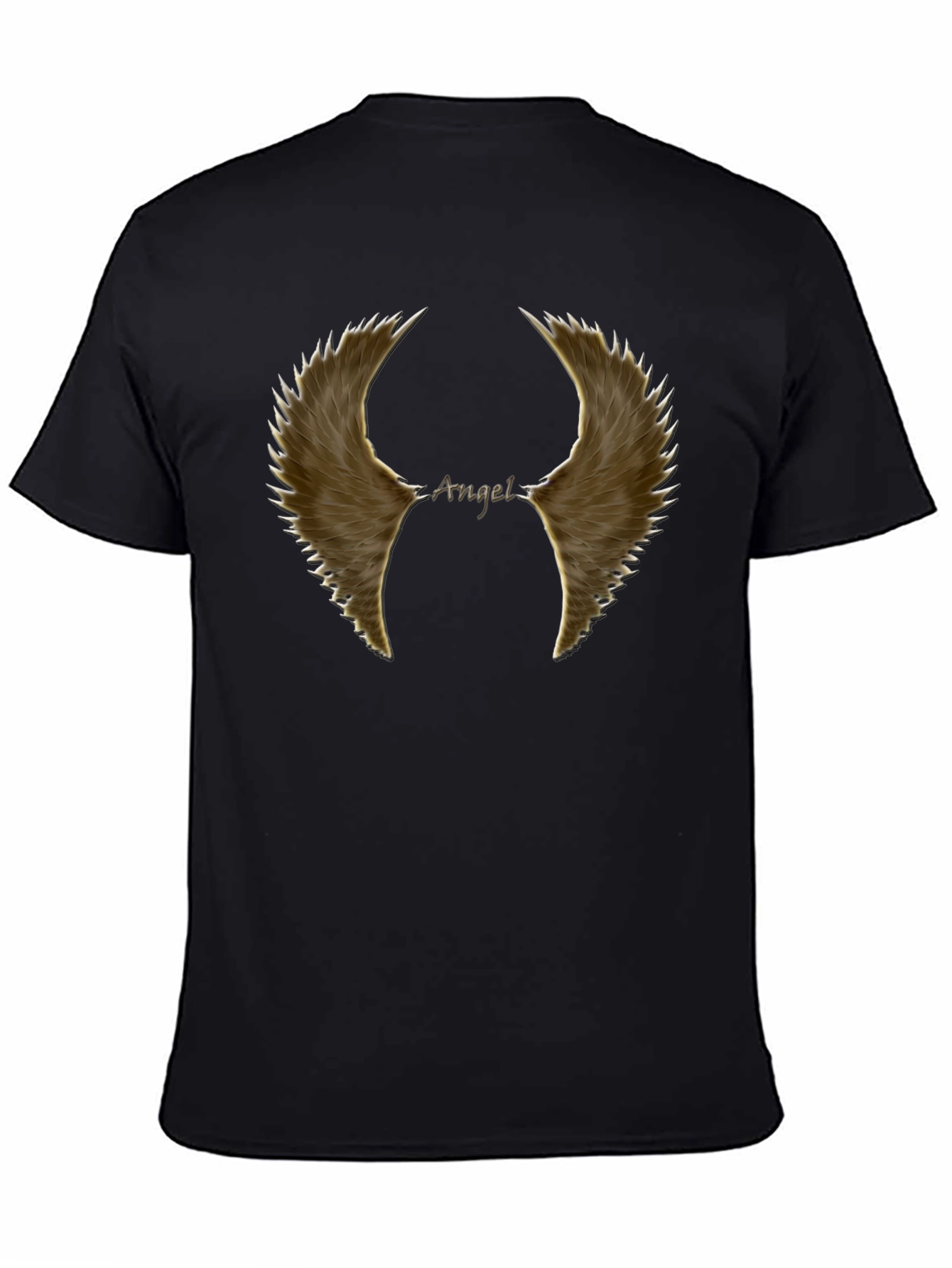 Angel Wings Graphic Black T-Shirt