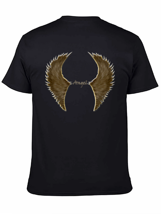 Angel Wings Graphic Black T-Shirt