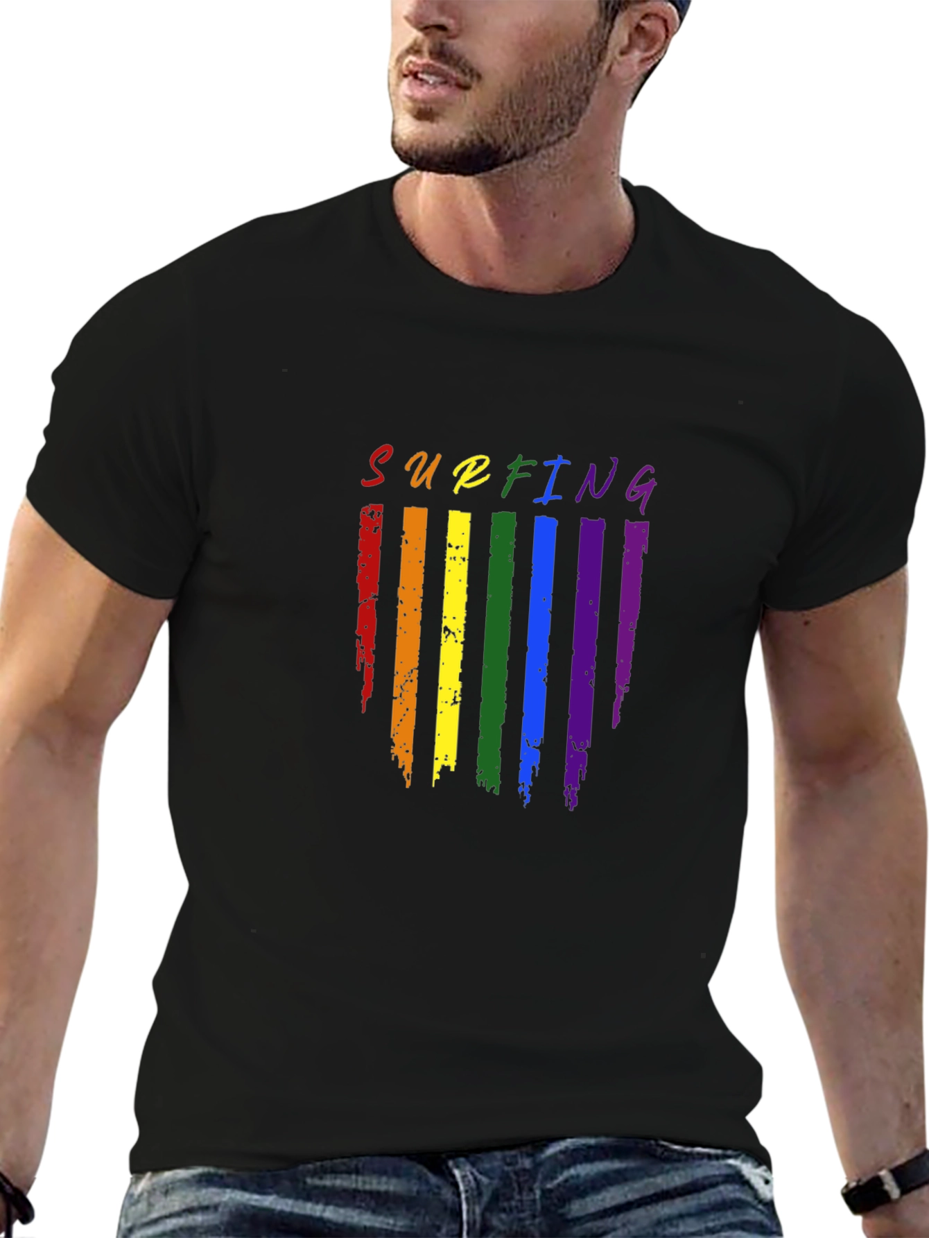 Rainbow Surfing Pride T-Shirt