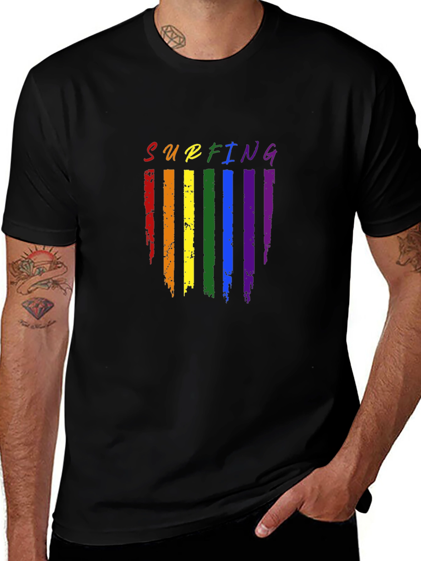 Rainbow Surfing Pride T-Shirt