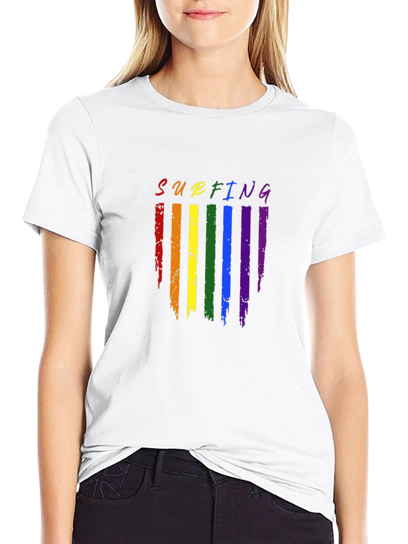 Rainbow Surfing Pride T-Shirt