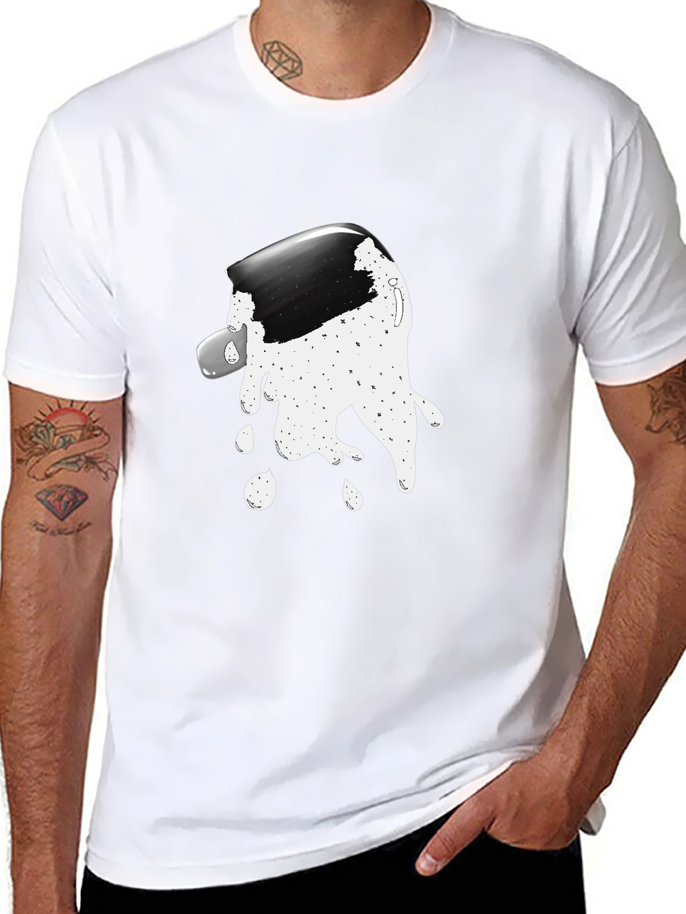 Melting Ice Cream Graphic T-Shirt