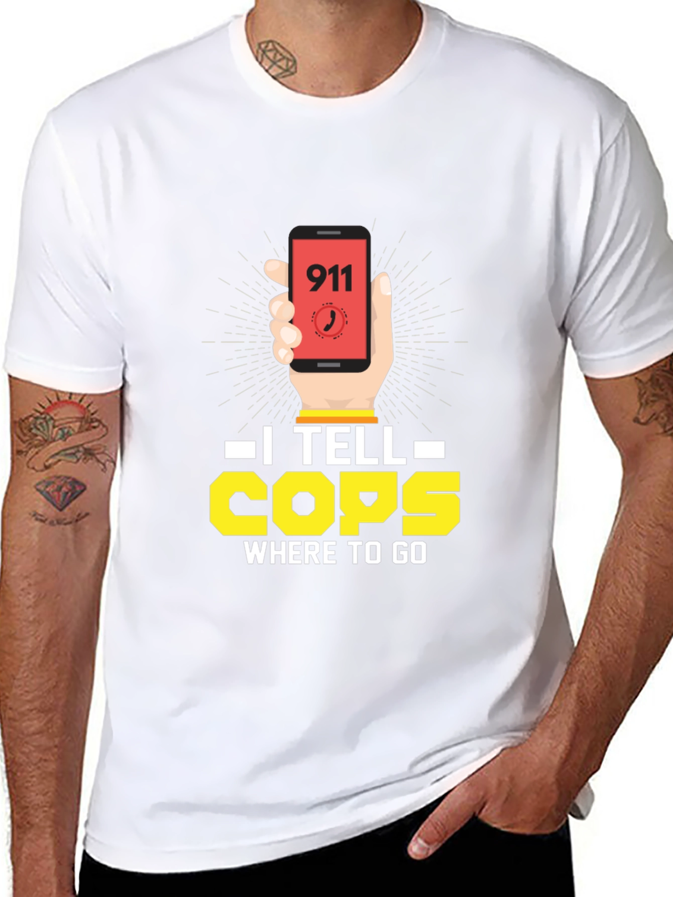 I Tell Cops Where To Go 911 Dispatcher T-Shirt