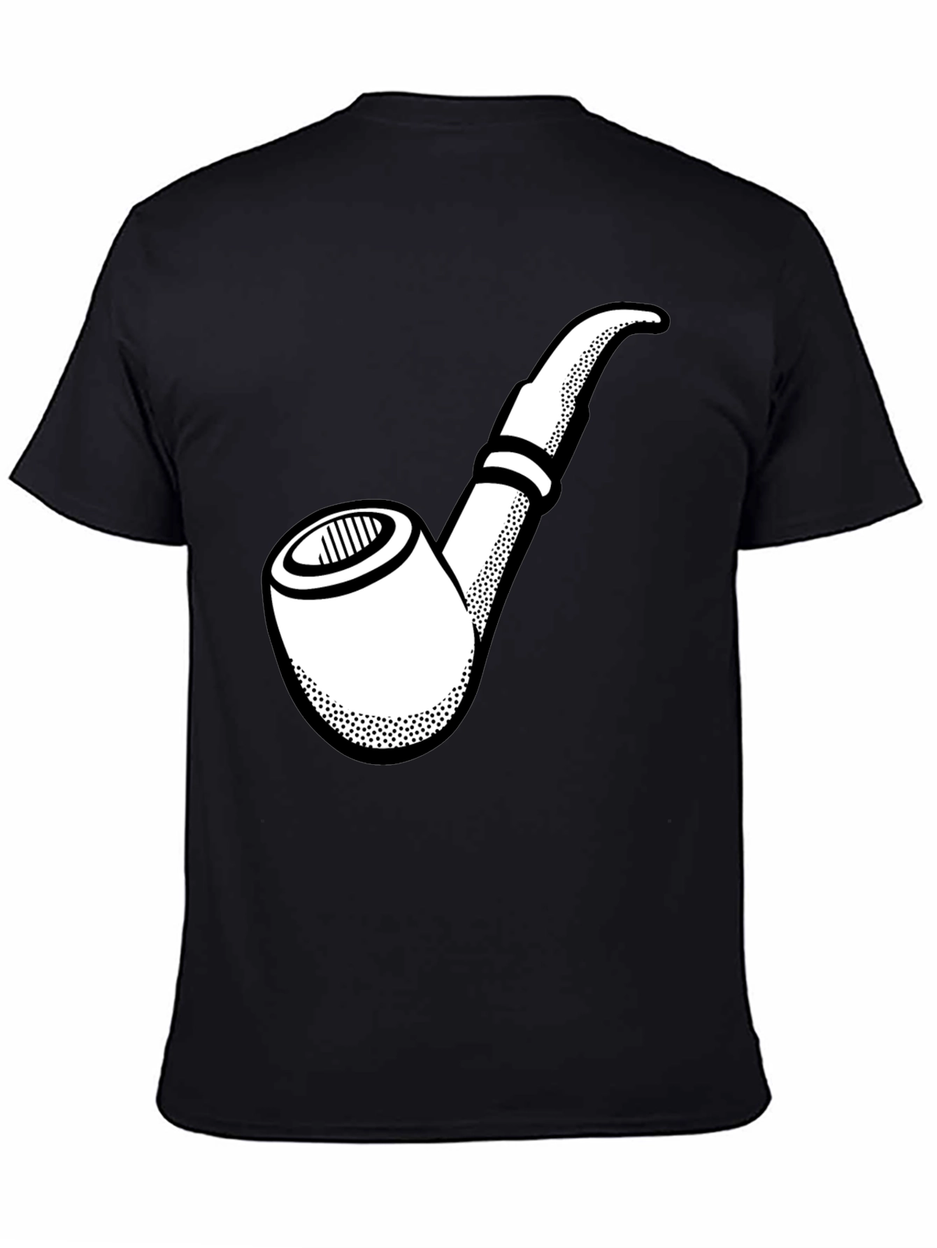 Smoking Pipe Graphic T-Shirt - Black Cotton Tee