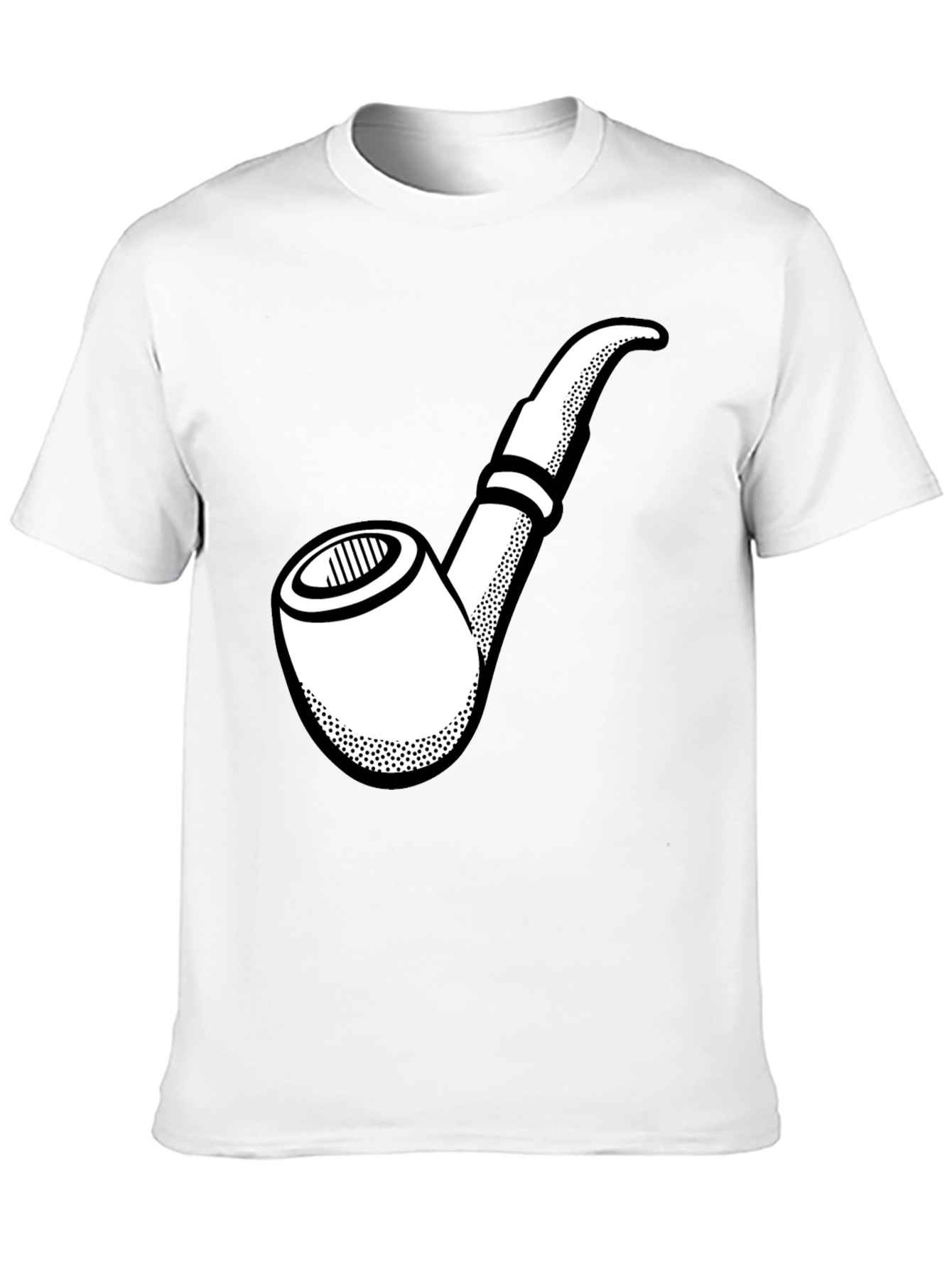 Smoking Pipe Graphic T-Shirt - Black Cotton Tee