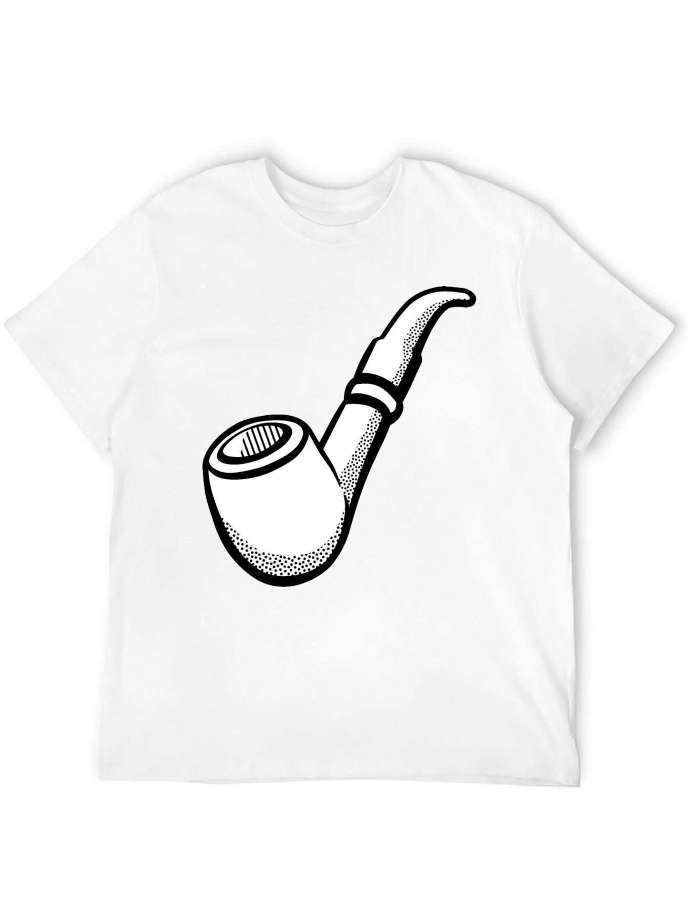 Smoking Pipe Graphic T-Shirt - Black Cotton Tee