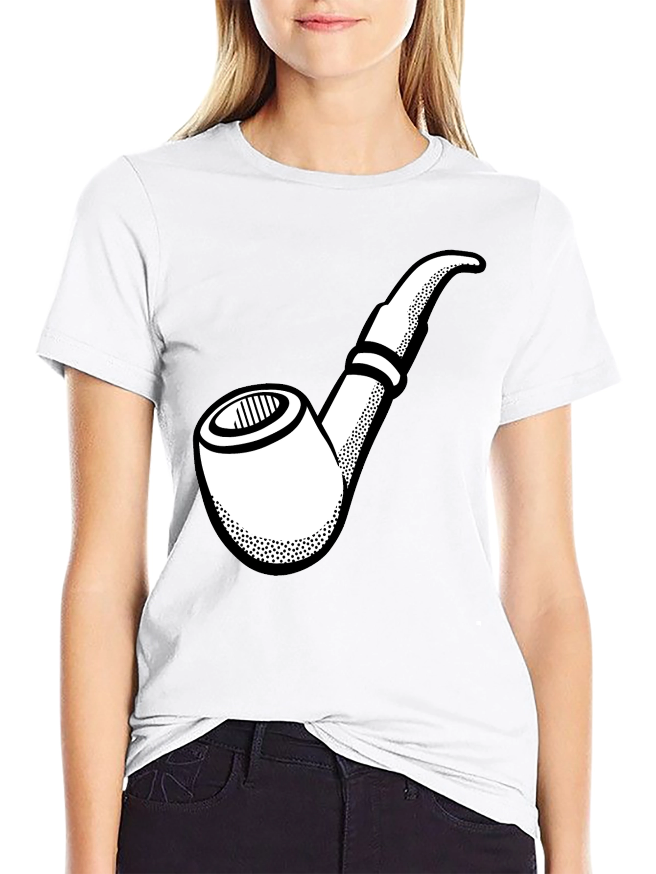 Smoking Pipe Graphic T-Shirt - Black Cotton Tee