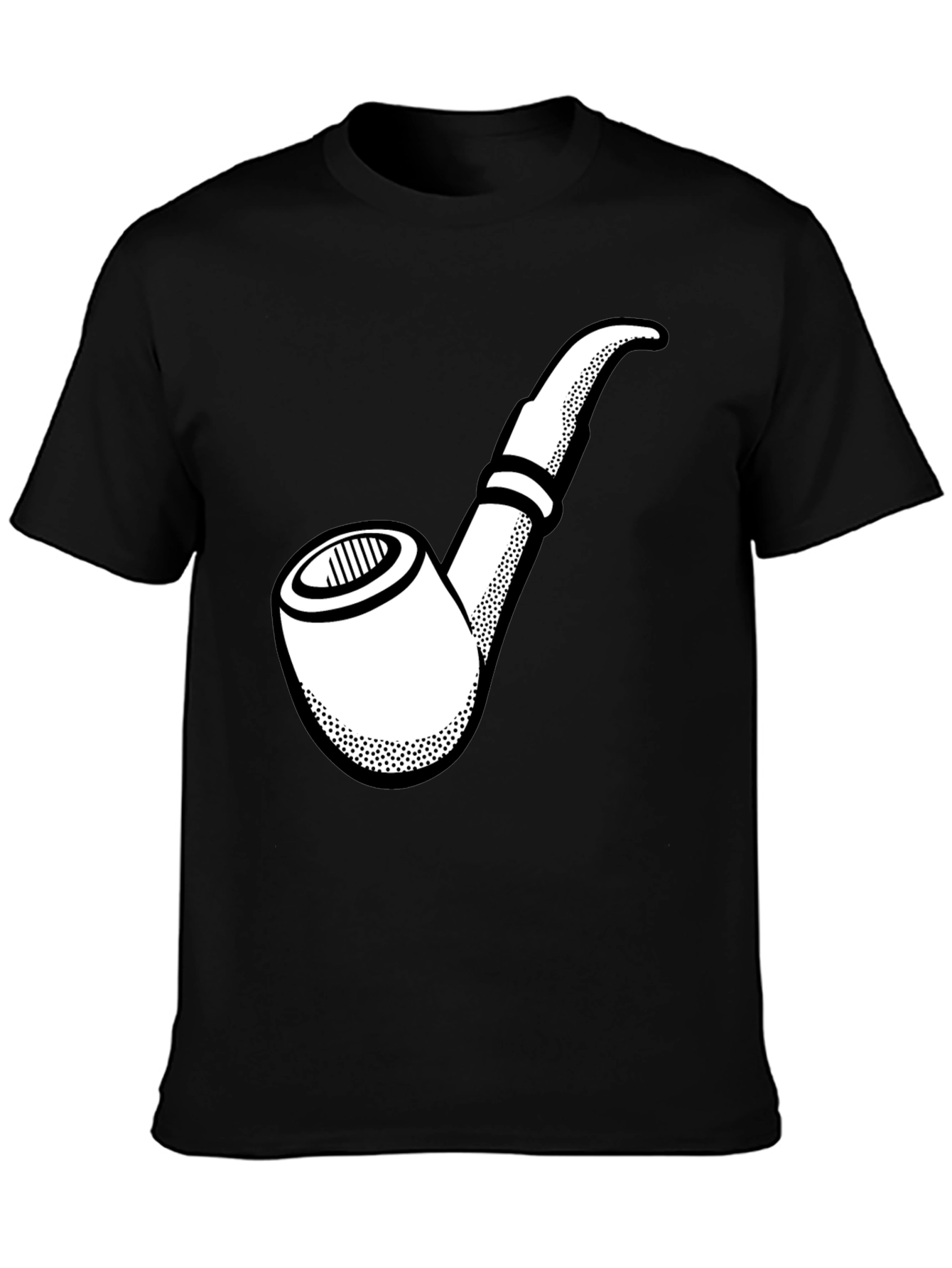 Smoking Pipe Graphic T-Shirt - Black Cotton Tee