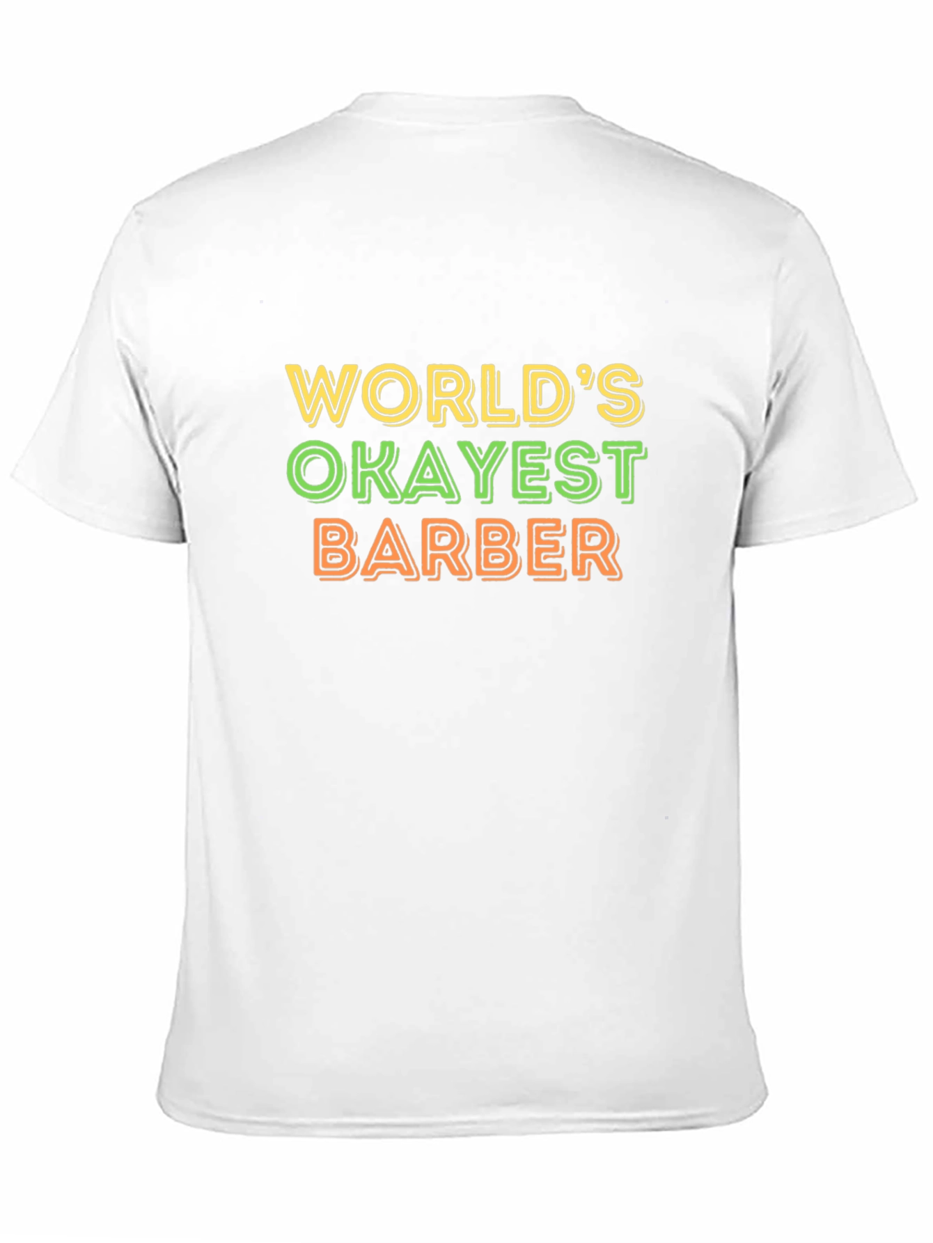 Worlds Okayest Barber T-Shirt - Funny Barber Gift