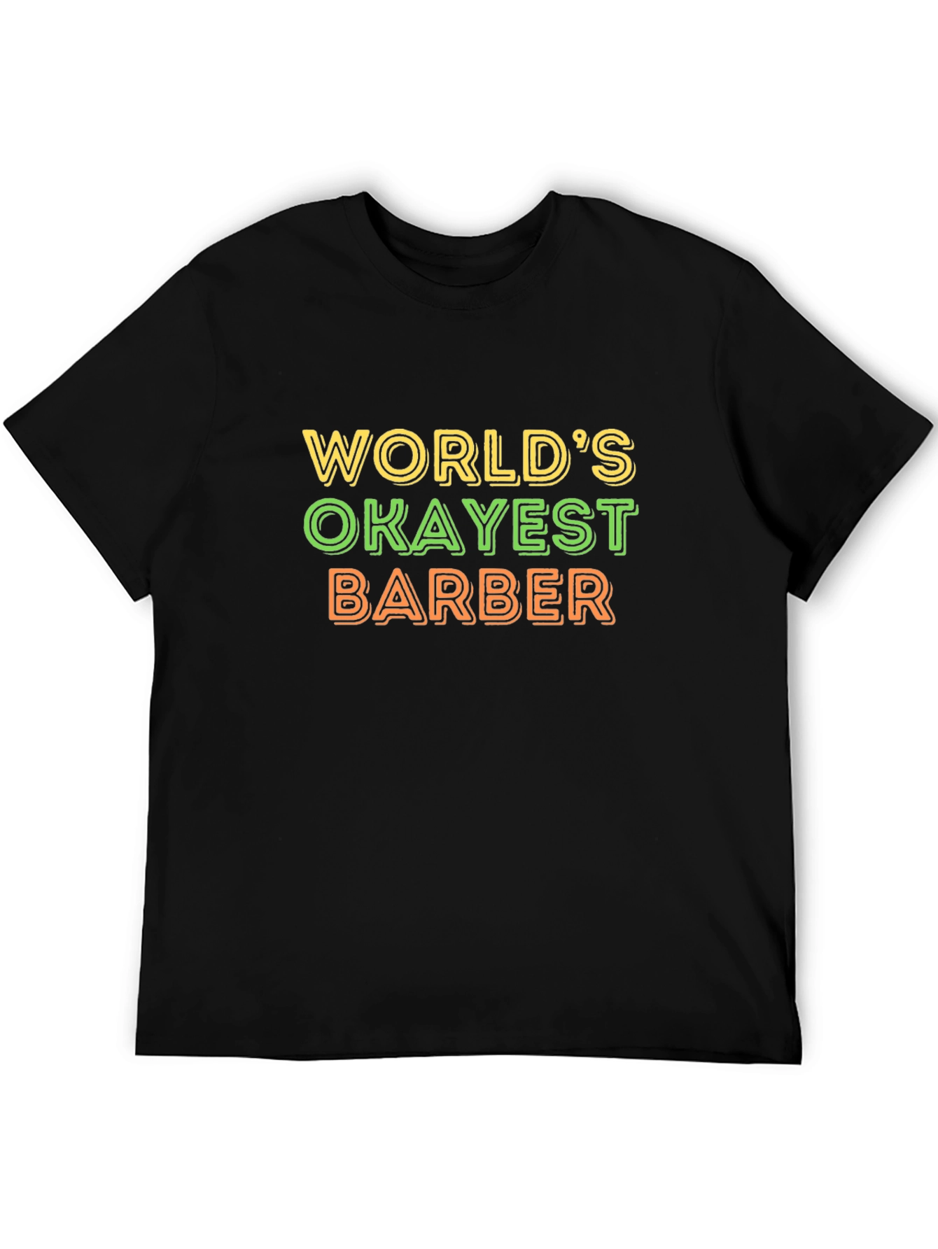 Worlds Okayest Barber T-Shirt - Funny Barber Gift