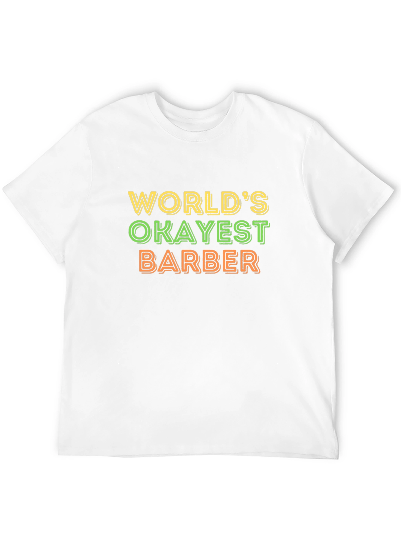 Worlds Okayest Barber T-Shirt - Funny Barber Gift