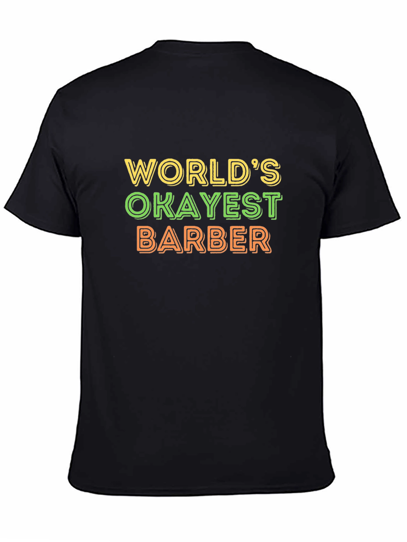 Worlds Okayest Barber T-Shirt - Funny Barber Gift