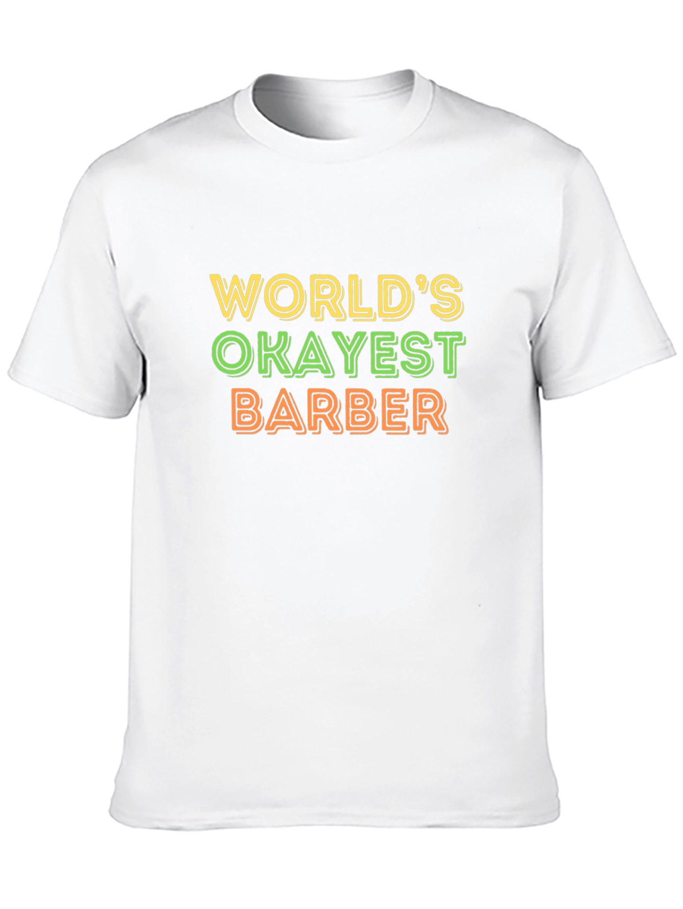 Worlds Okayest Barber T-Shirt - Funny Barber Gift