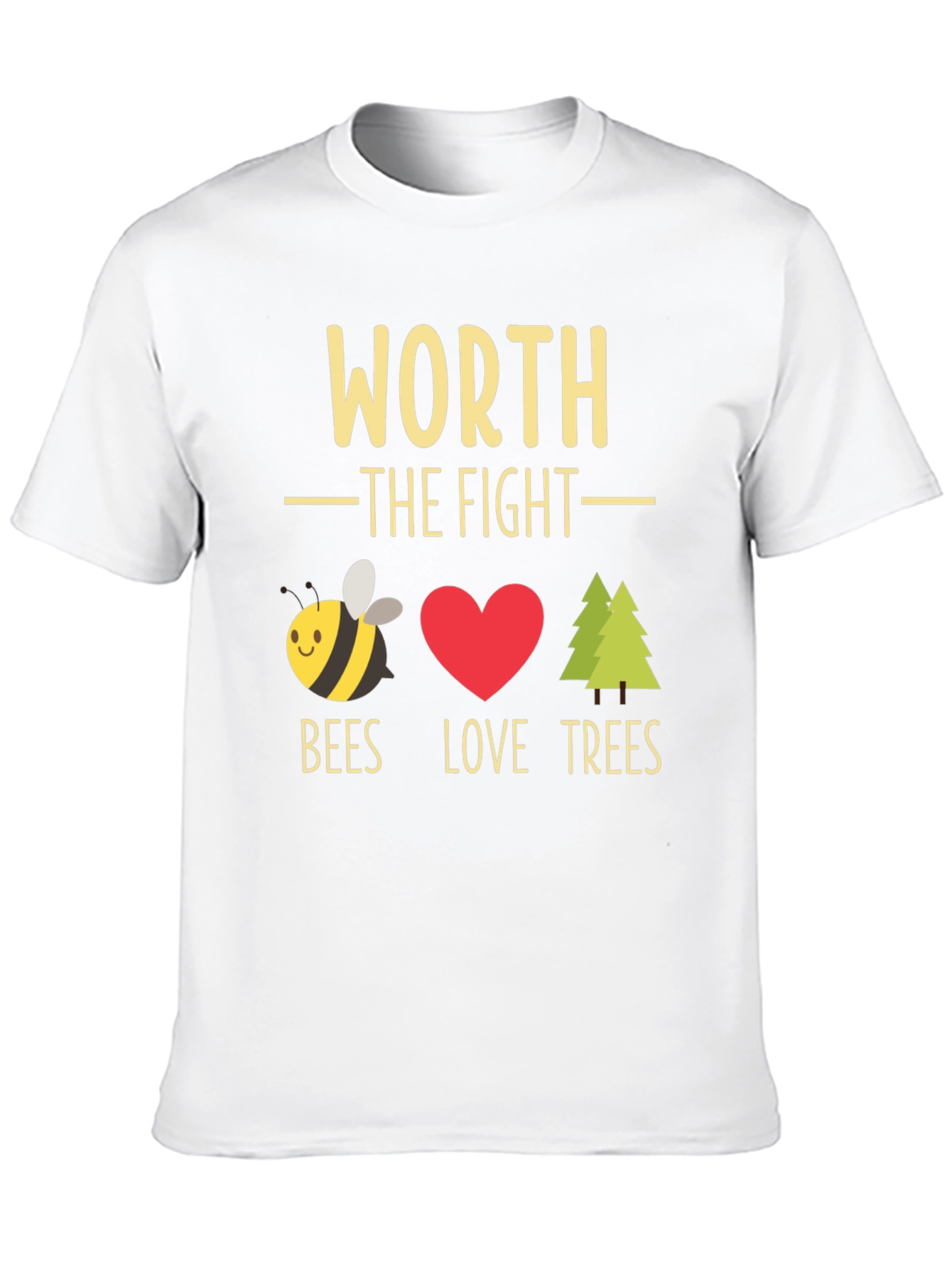 Worth the Fight Bees Love Trees Graphic Tee