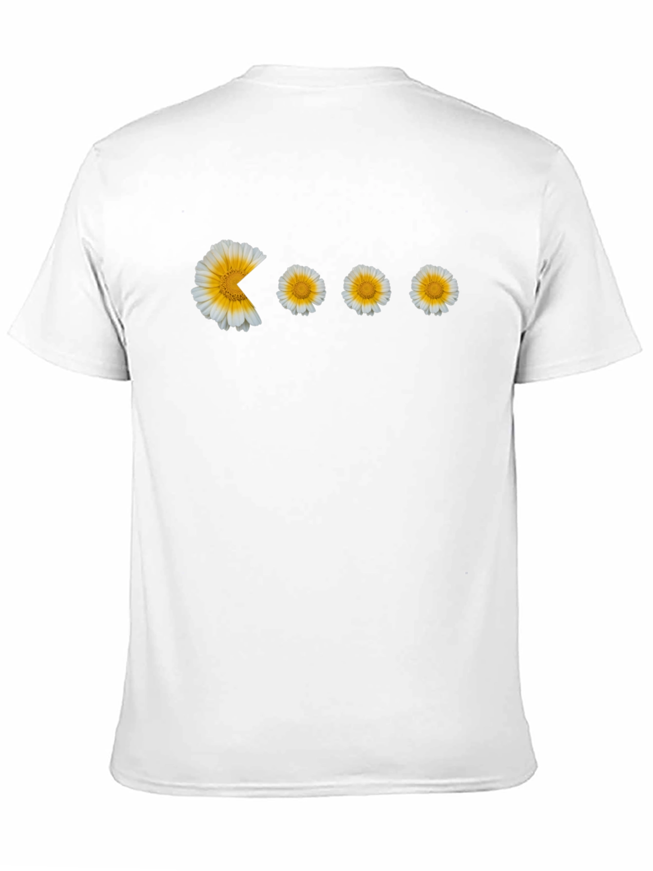 Pac-Man Flowers Graphic Black T-Shirt
